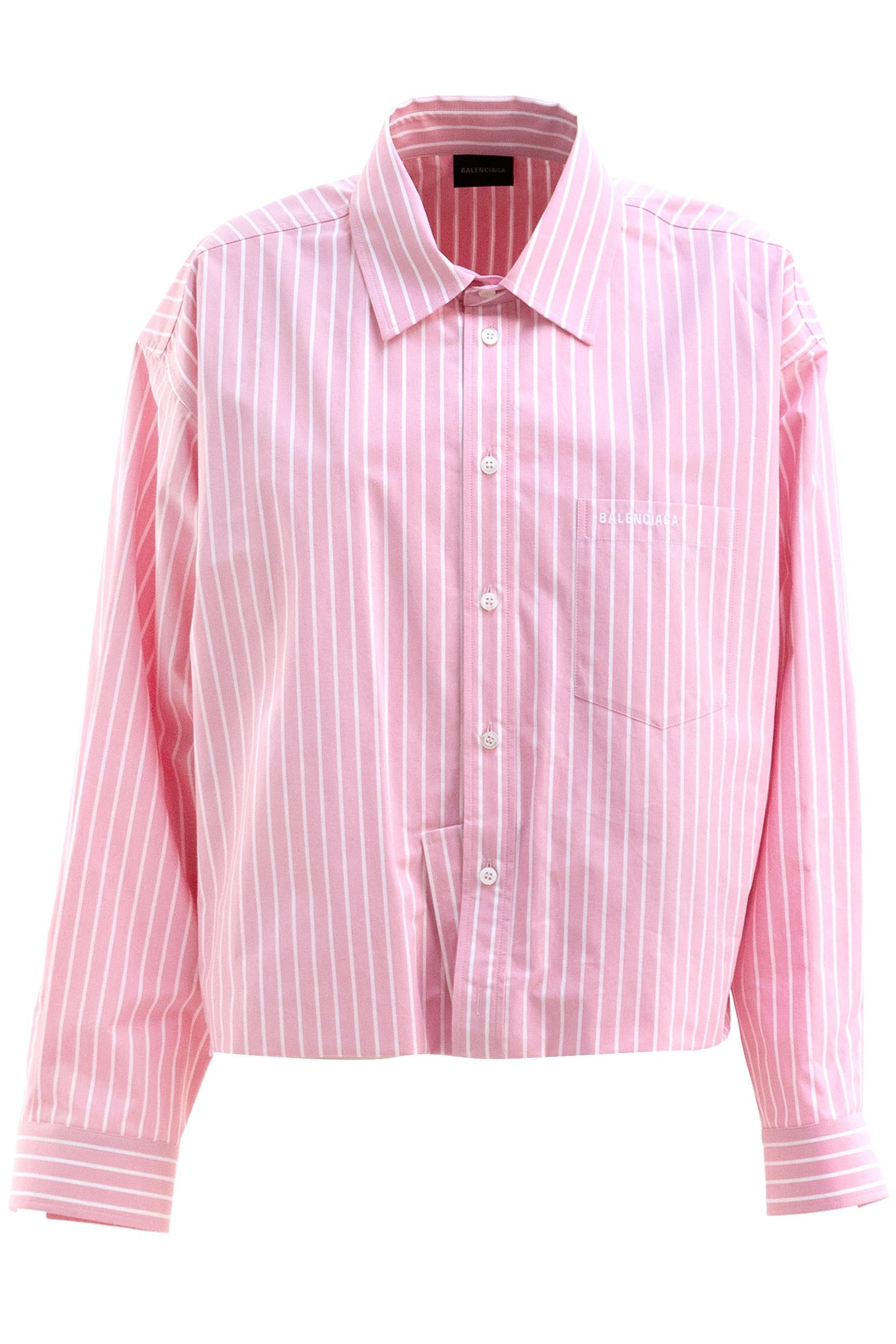 Camicia a Righe in Cotone<BR/> 857837 TPM26 5621 BALENCIAGA 