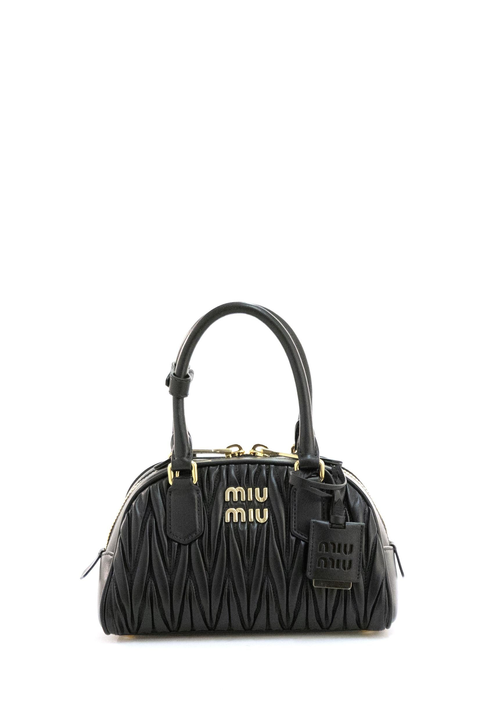 MIU MIU Arcadie bag in brown nappa | Cumini