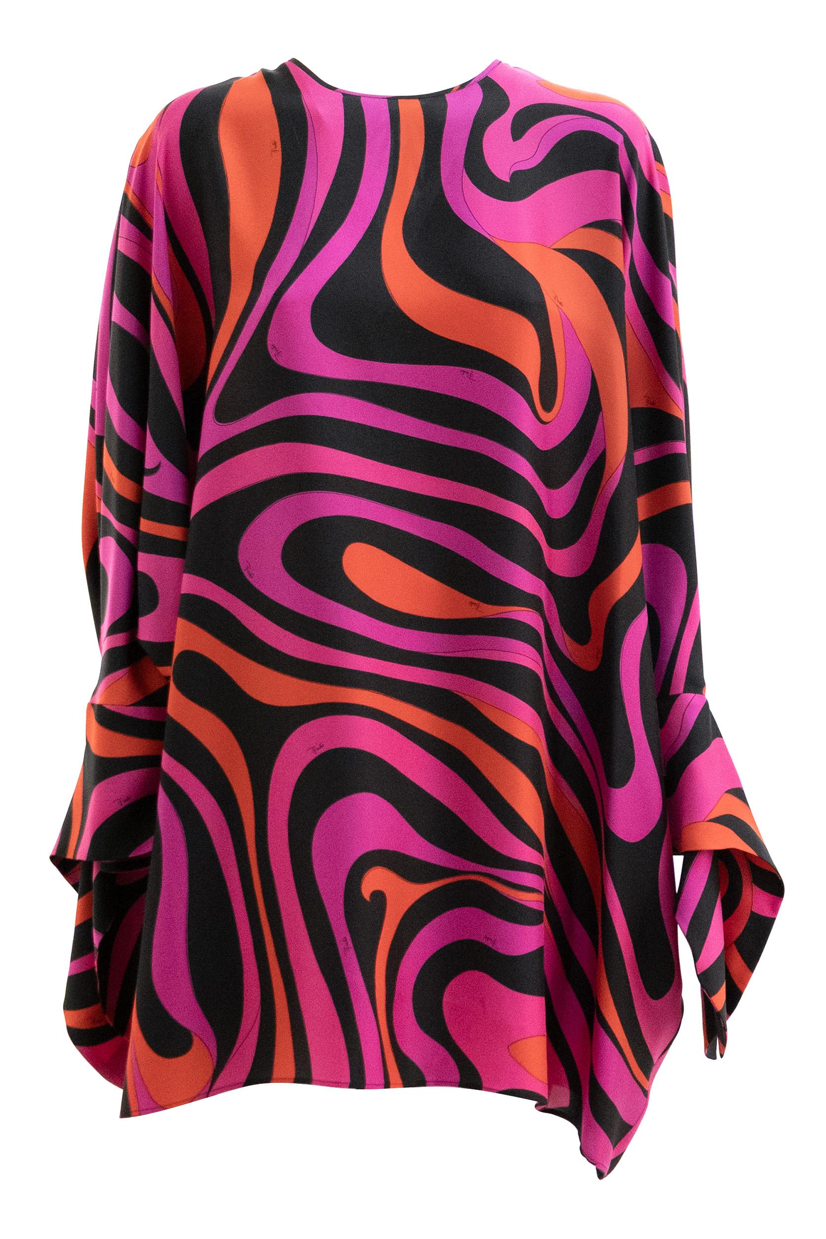 Caftano in seta con stampa Marmo multicoiolore<BR/> 6HRL55 6H761 003 EMILIO PUCCI 