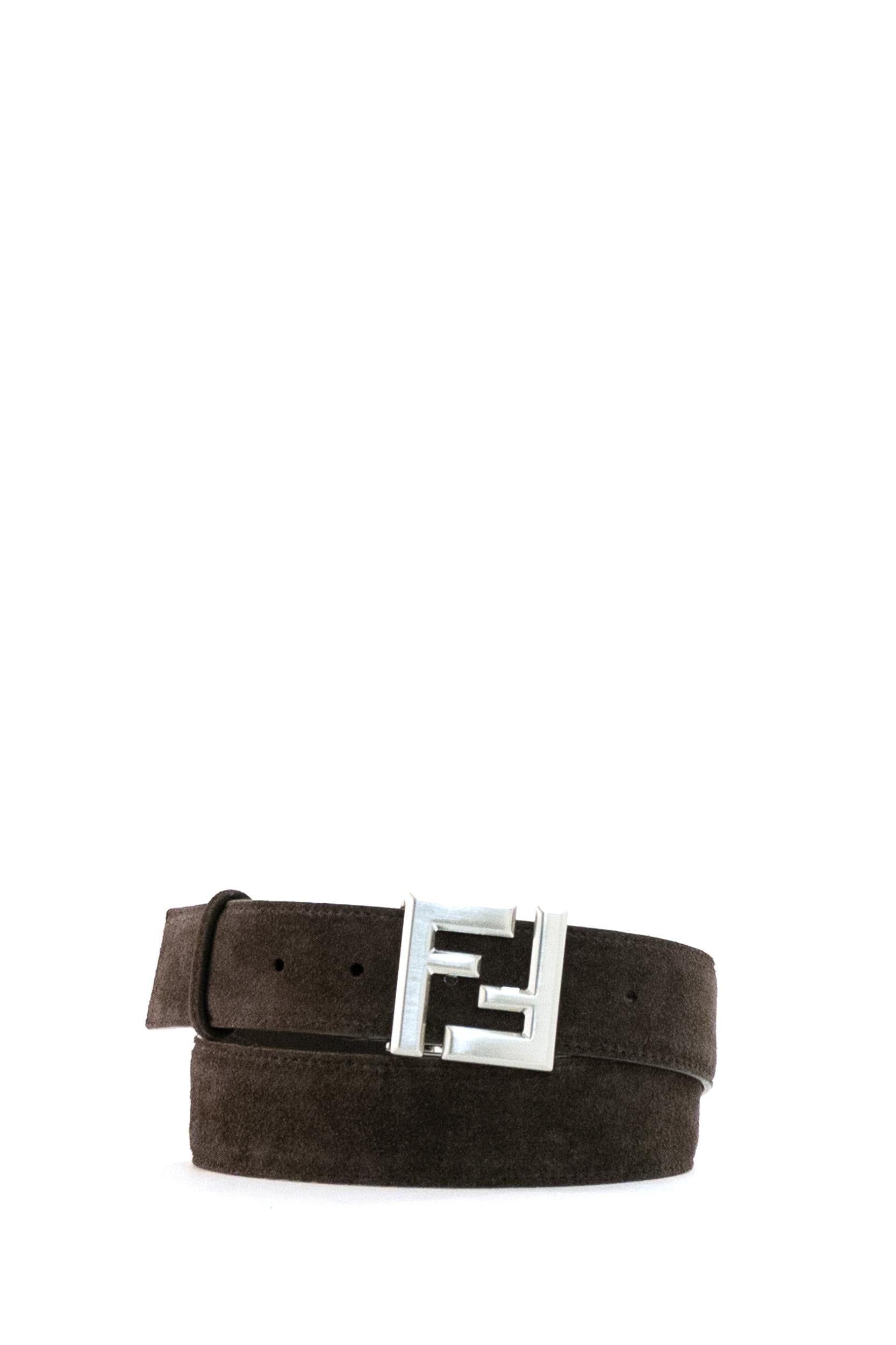 Cintura Squared FF color marrone scuro<BR/> 7C0550 AUGS F1TQD FENDI 