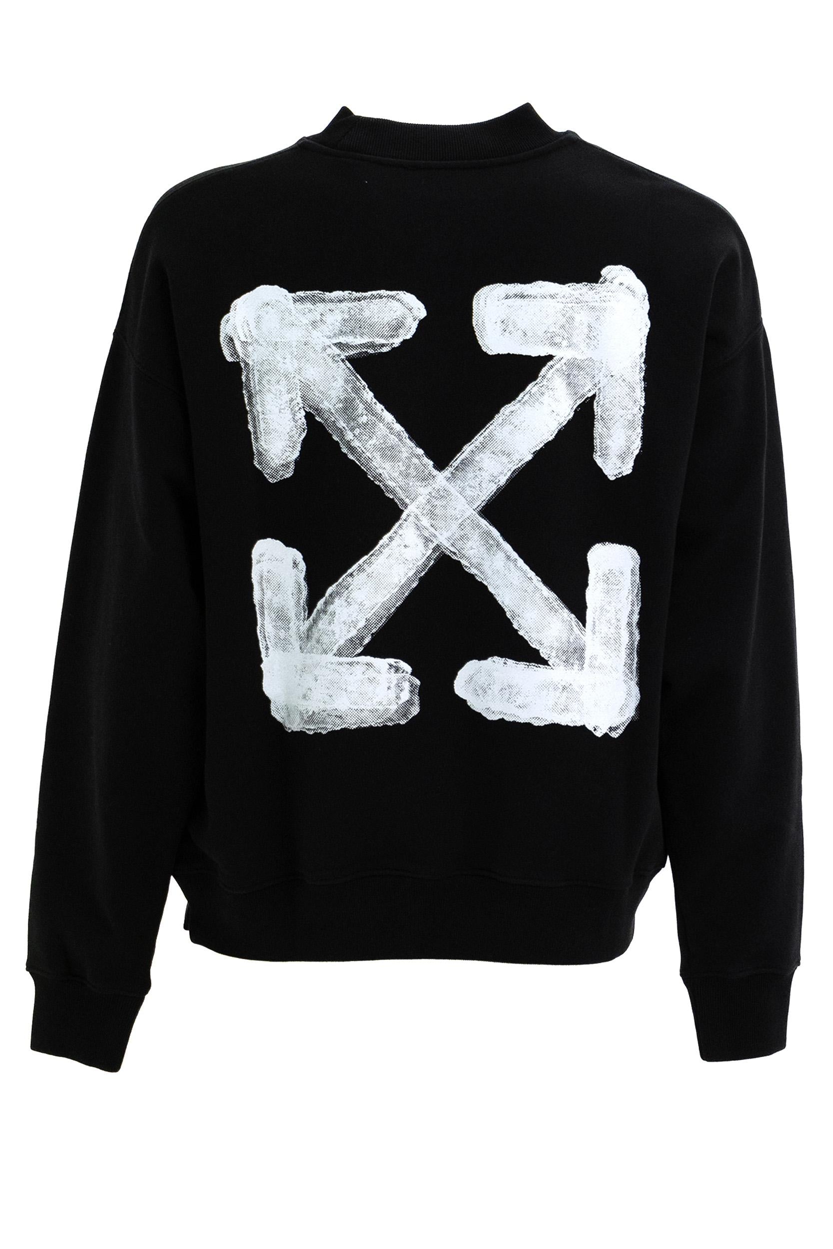 Felpa Spray Arrow<BR/> OMBA054S25FLE004 1001 OFF WHITE 