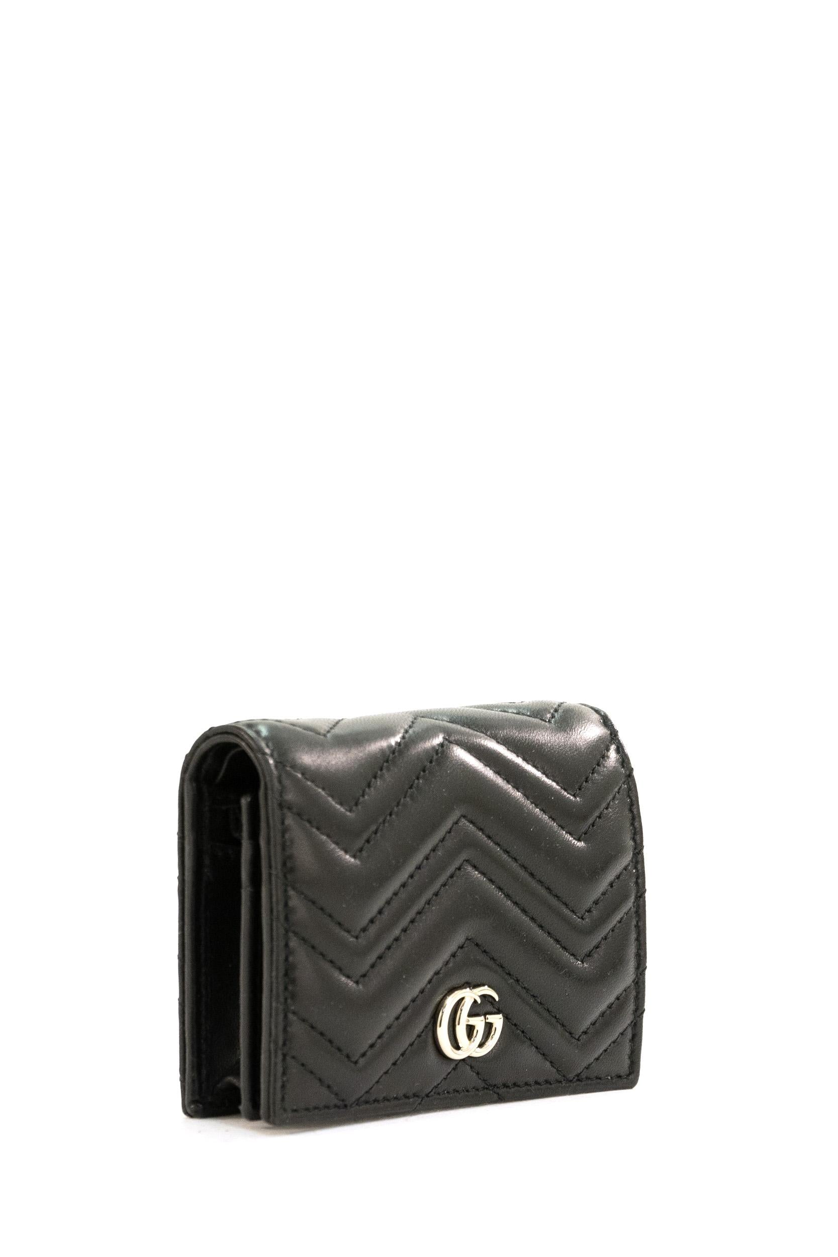 Portafoglio GG Marmont in Nappa<BR/> 466492 AAFAX 1000 GUCCI 