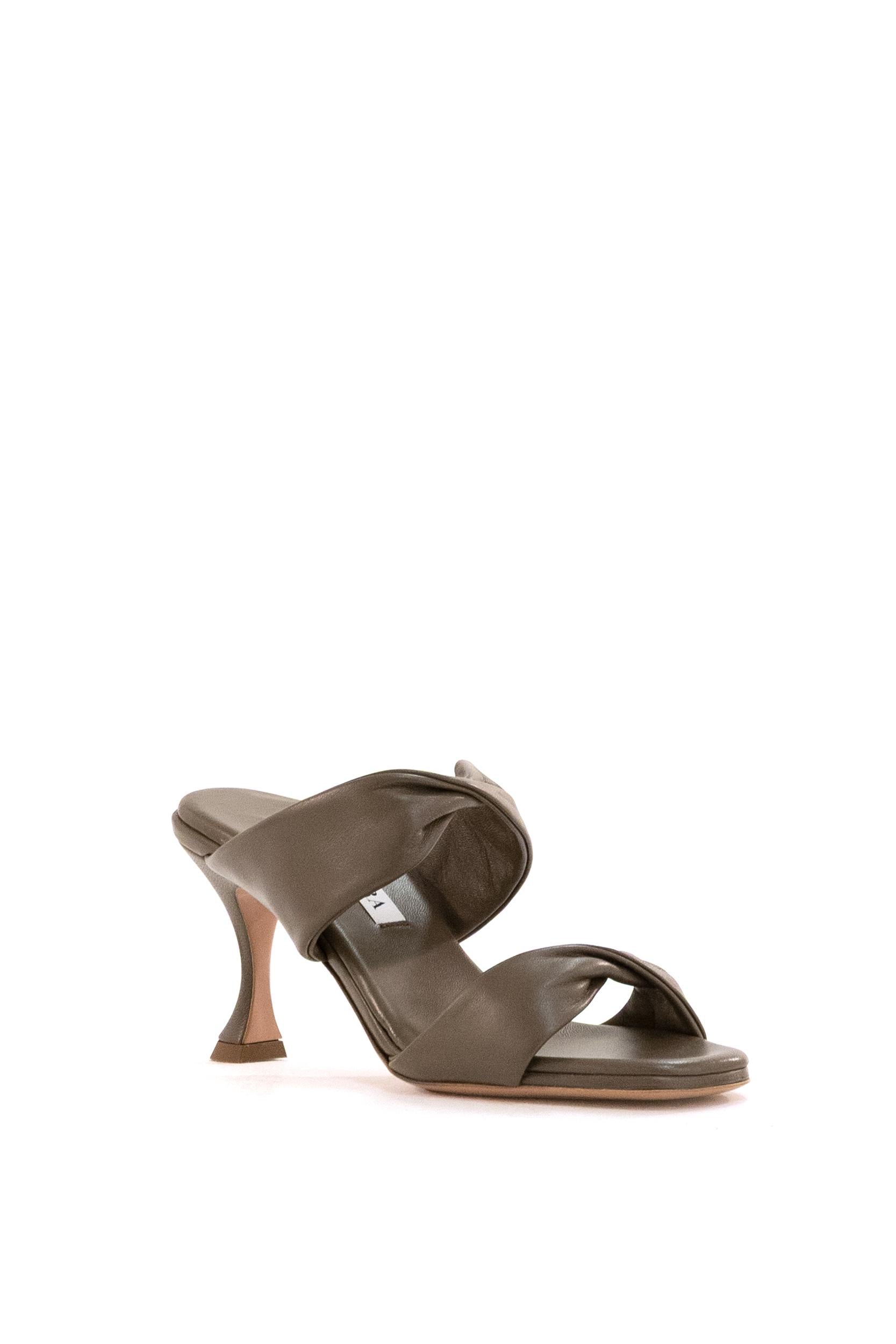 Mules in pelle di colore tortora<BR/> TWIMIDS0-NAP TORTORA AQUAZZURA 
