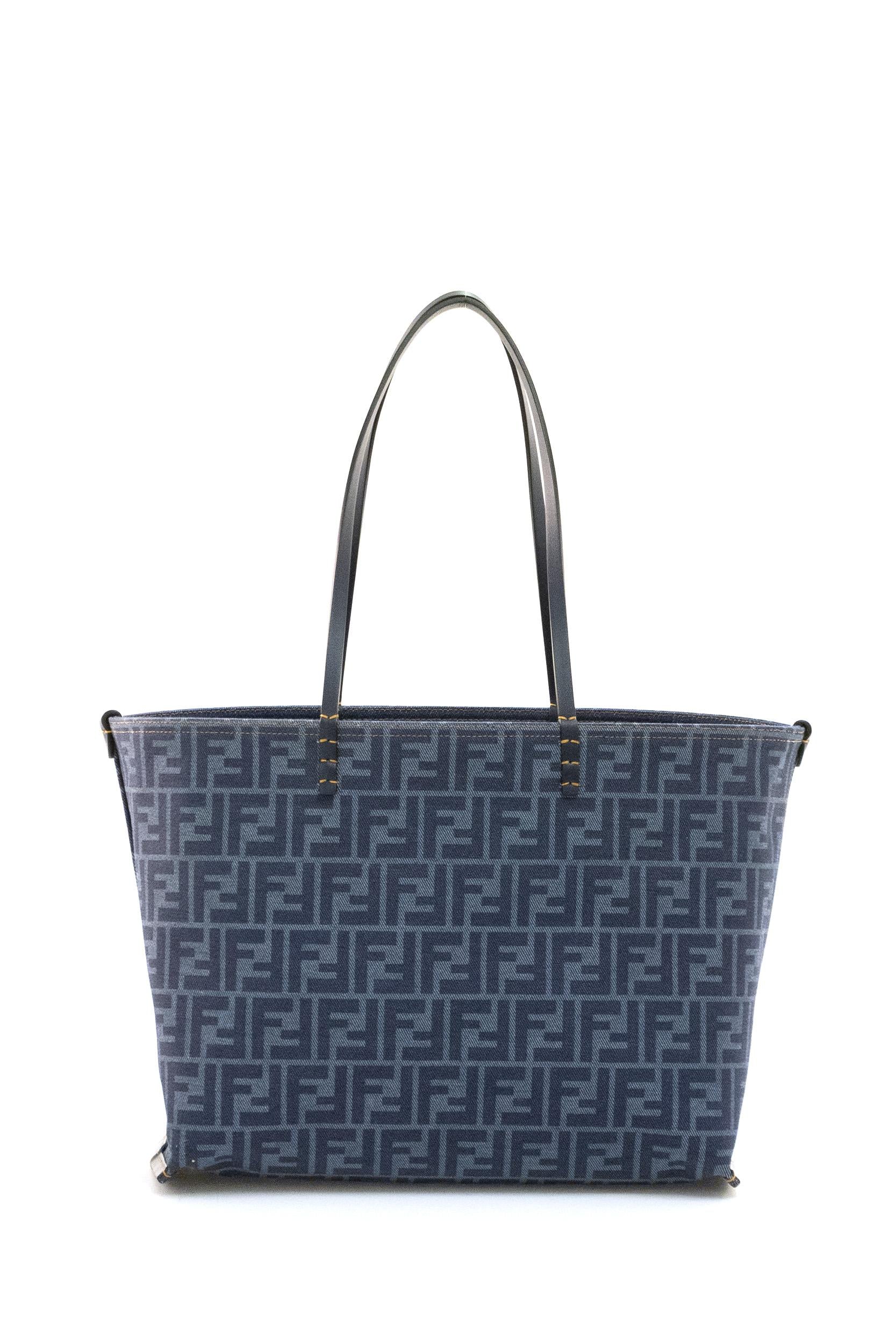 Borsa Roll reversibile in denim blu scuro<BR/> 8BH428 AWPO F0NAP FENDI 
