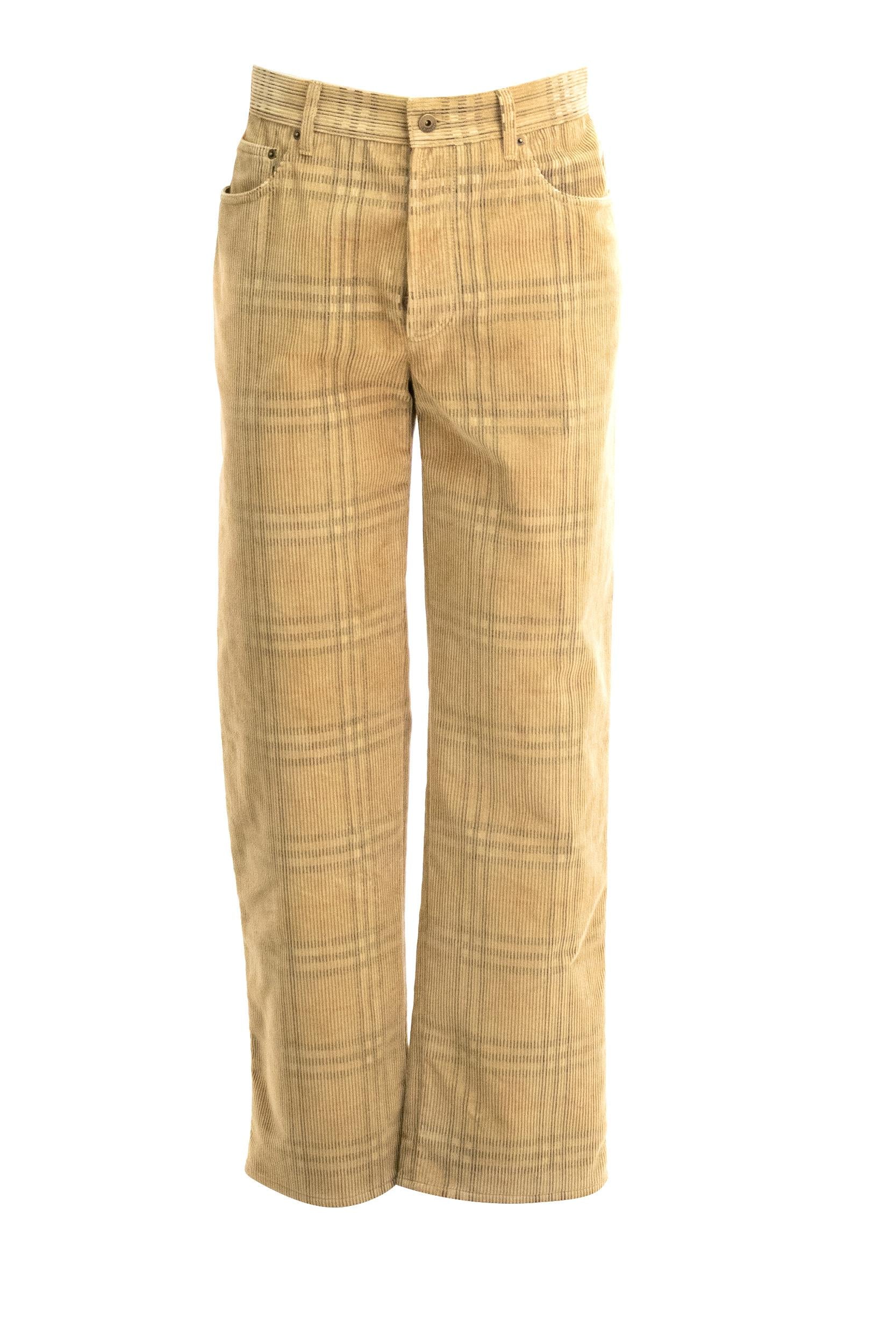 Pantaloni<BR/> 8113484 SAND CHECK BURBERRY 
