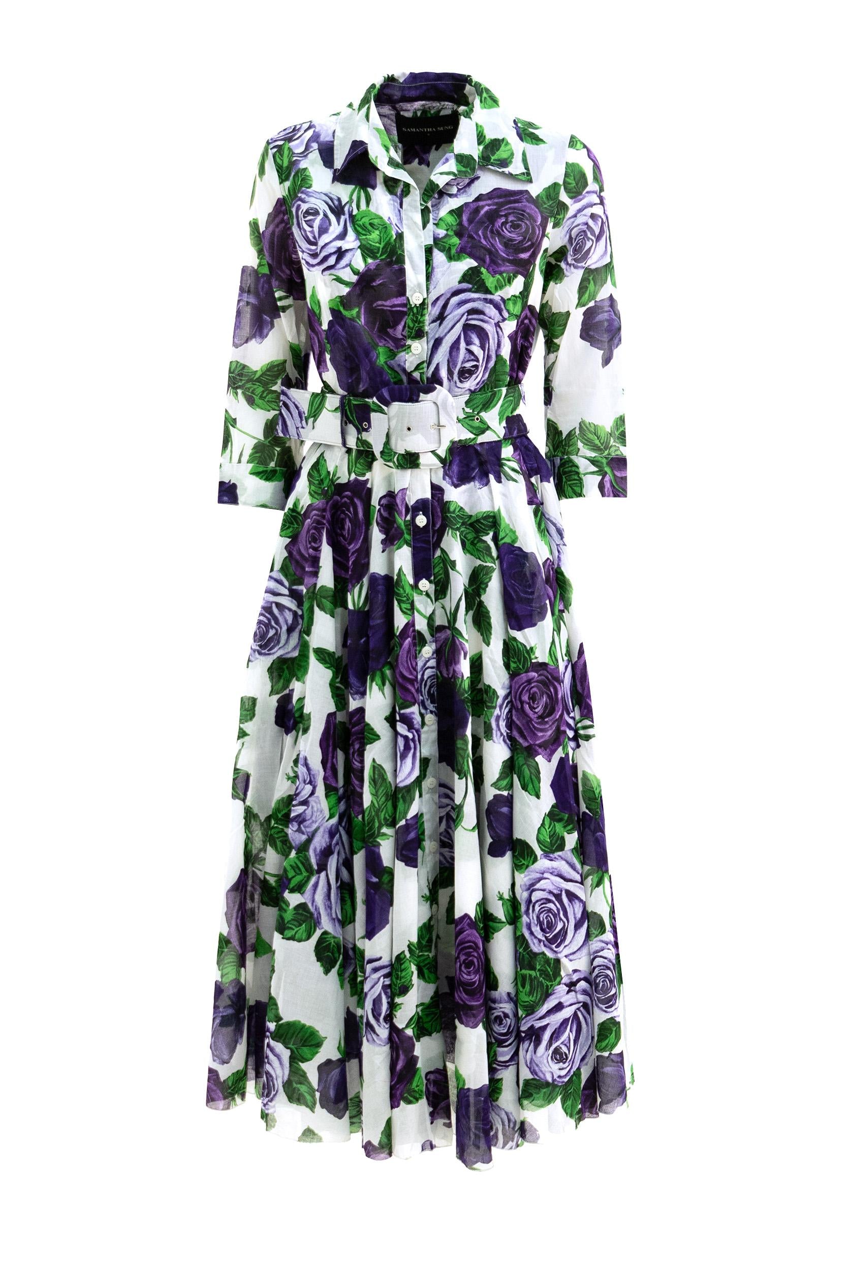 S-SUNG ASTER DRESS/CHARLOTTEWHITE/LILAC