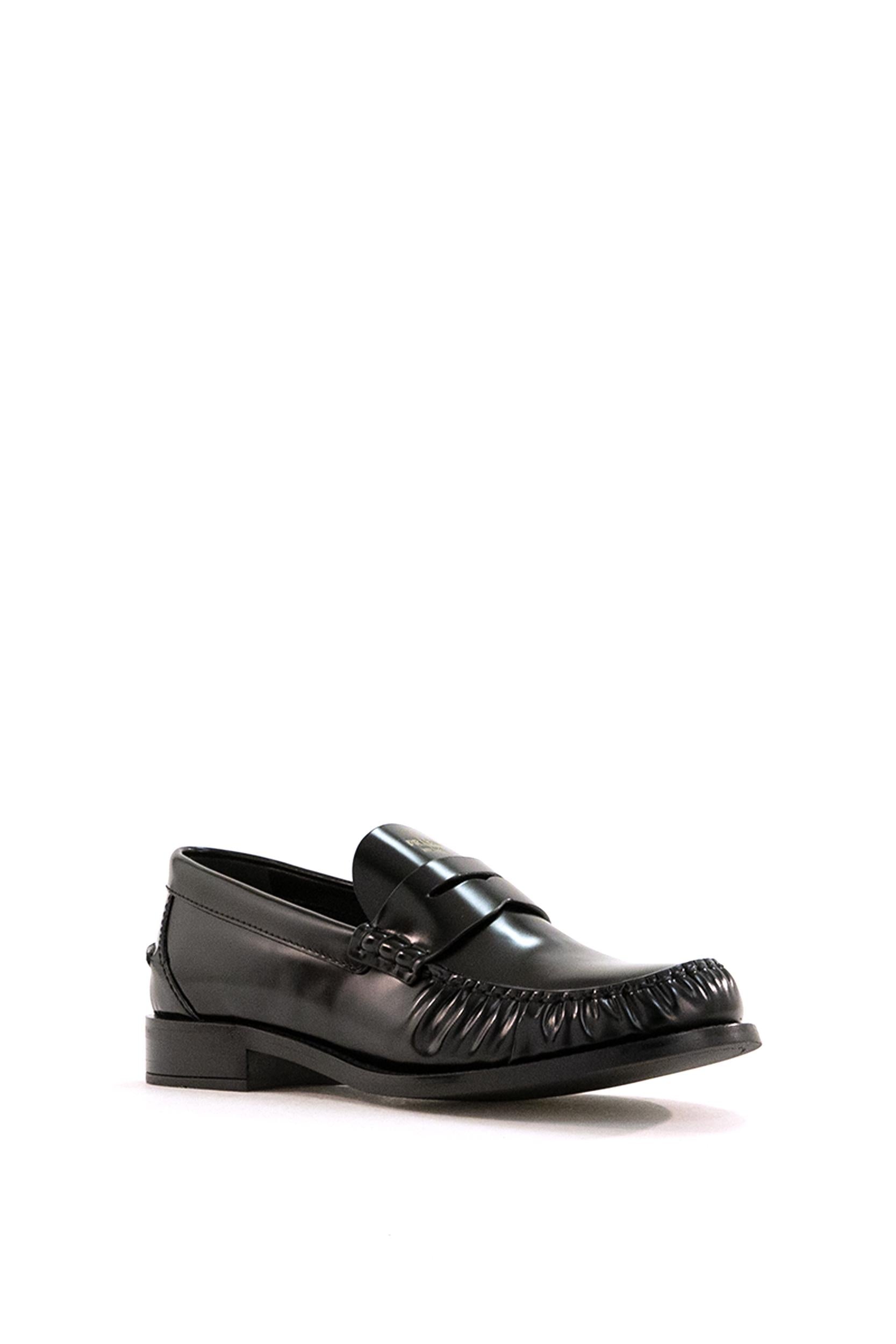 Mocassini in pelle spazzolata color nero <BR/> 1D199O F 020 P39 F0002 PRADA 