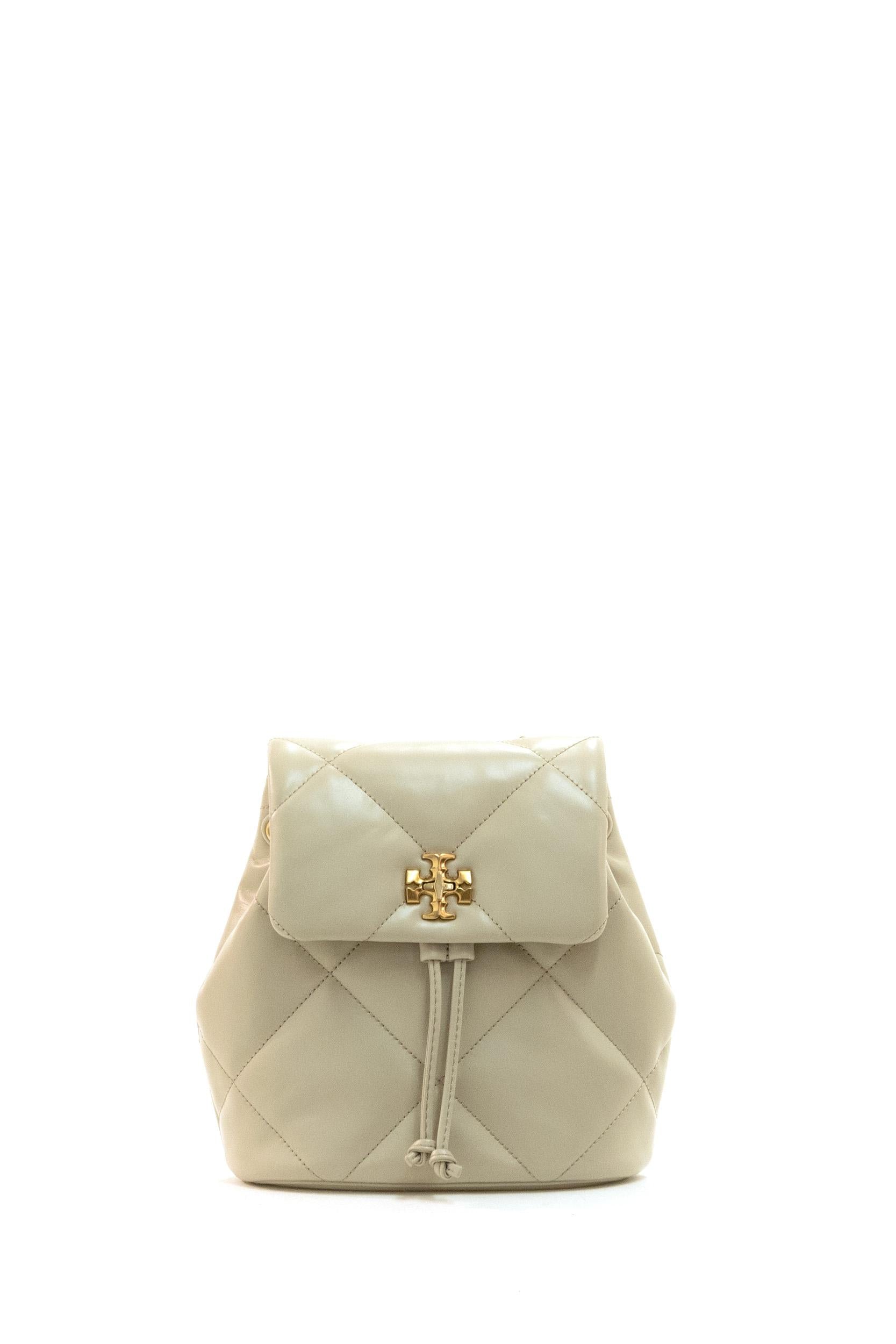 Zaino Kira in pelle trapuntata di colore beige<BR/> 170485 250 TORY BURCH 