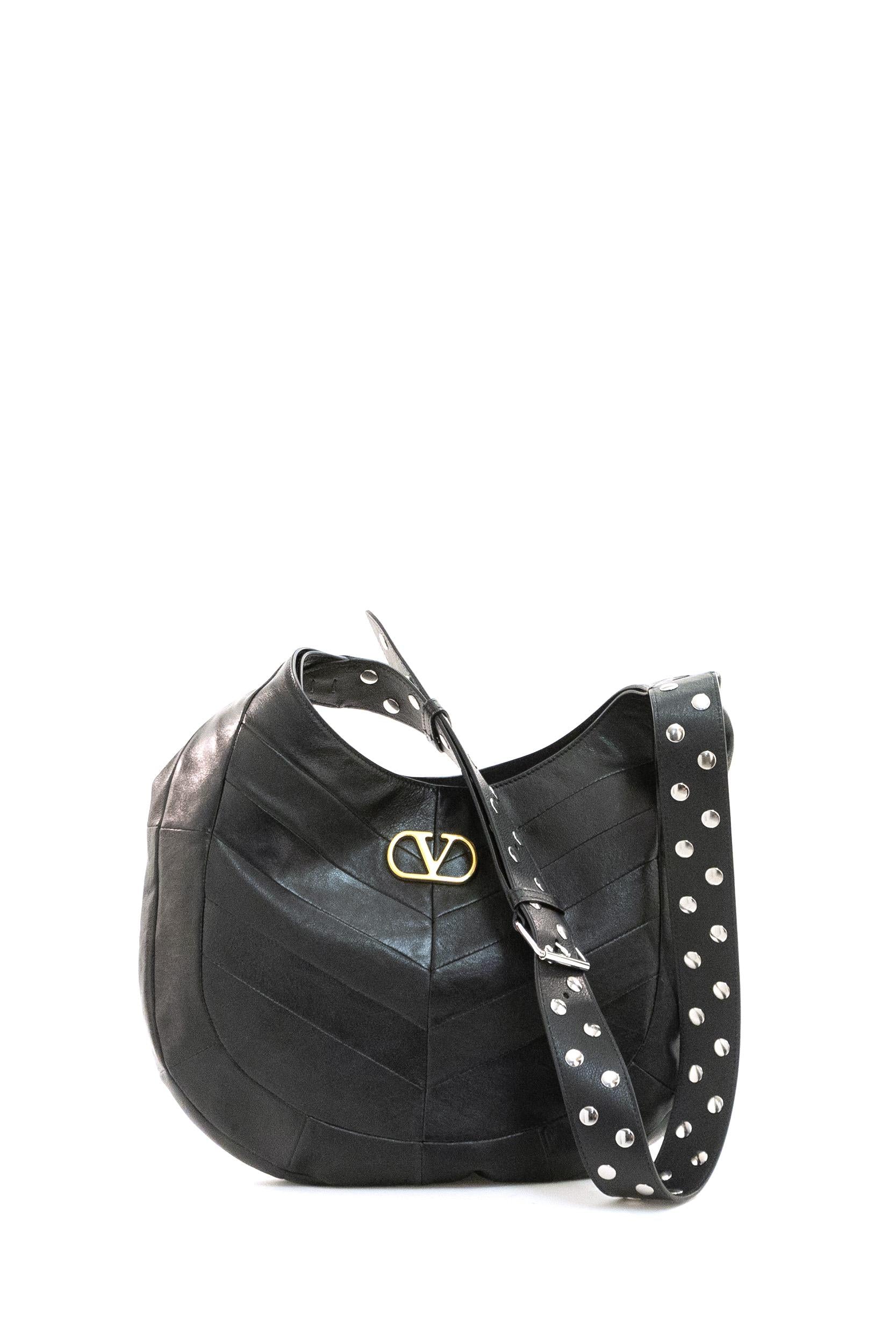 Borsa Panthea in nappa di colore nero<BR/> 7W0B0S29GHA 0NO VALENTINO GARAVANI 