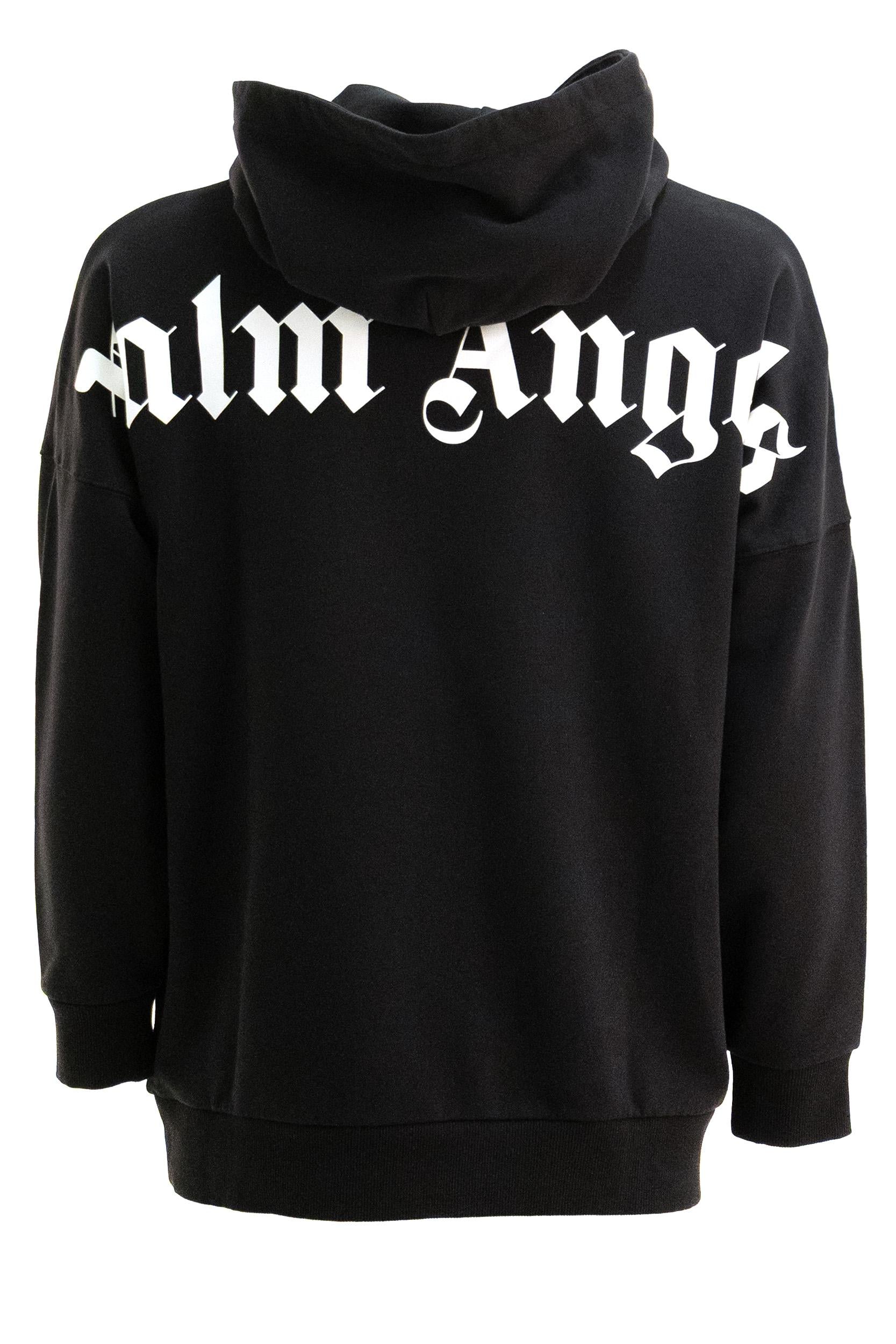 Felpa Classic Logo in Cotone con Cappuccio<BR/> PMBB036S26FLE001 1003 PALM ANGELS 