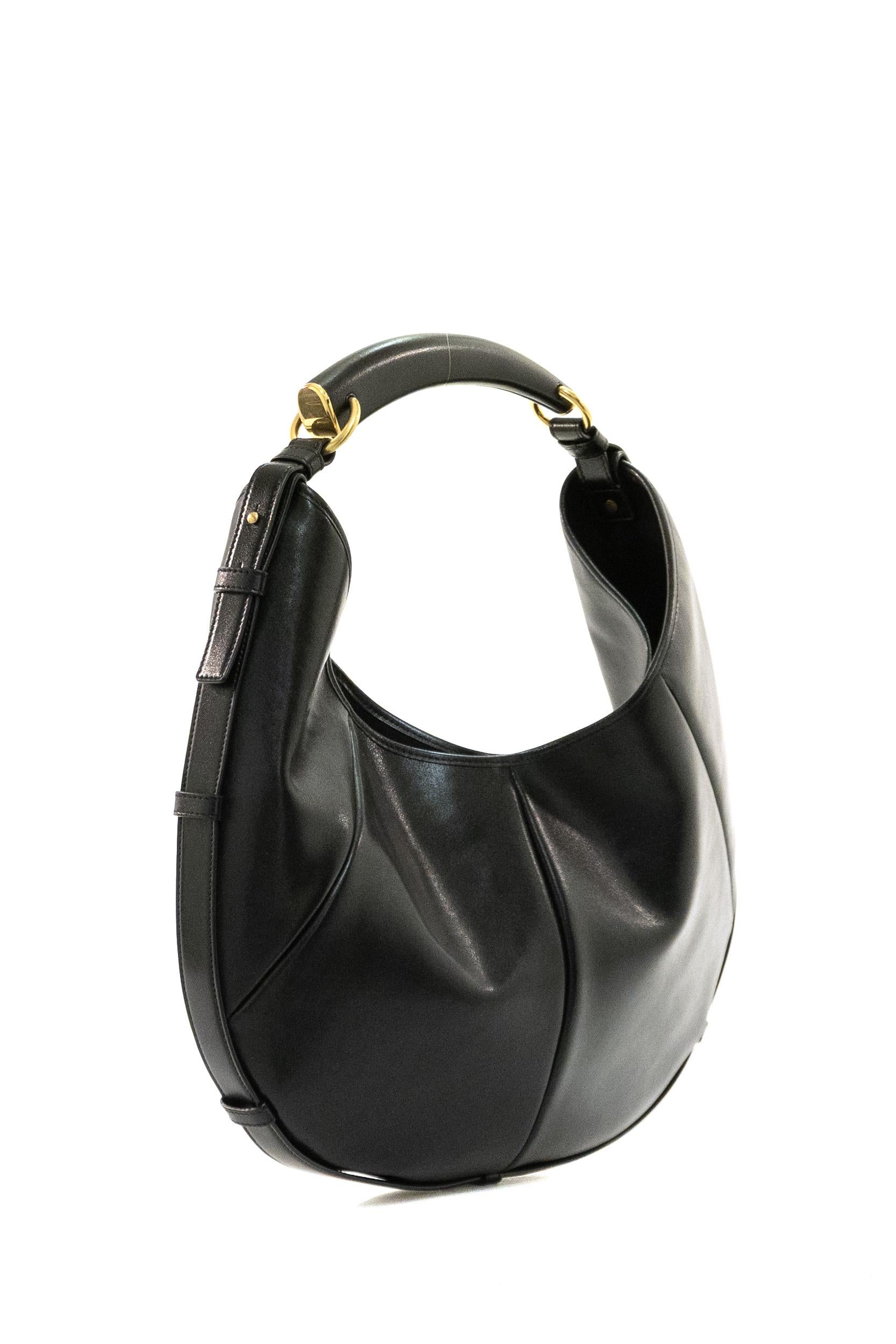 Borsa Mombasa Media in Pelle<BR/> 862029 AAGWJ 1000 SAINT LAURENT 