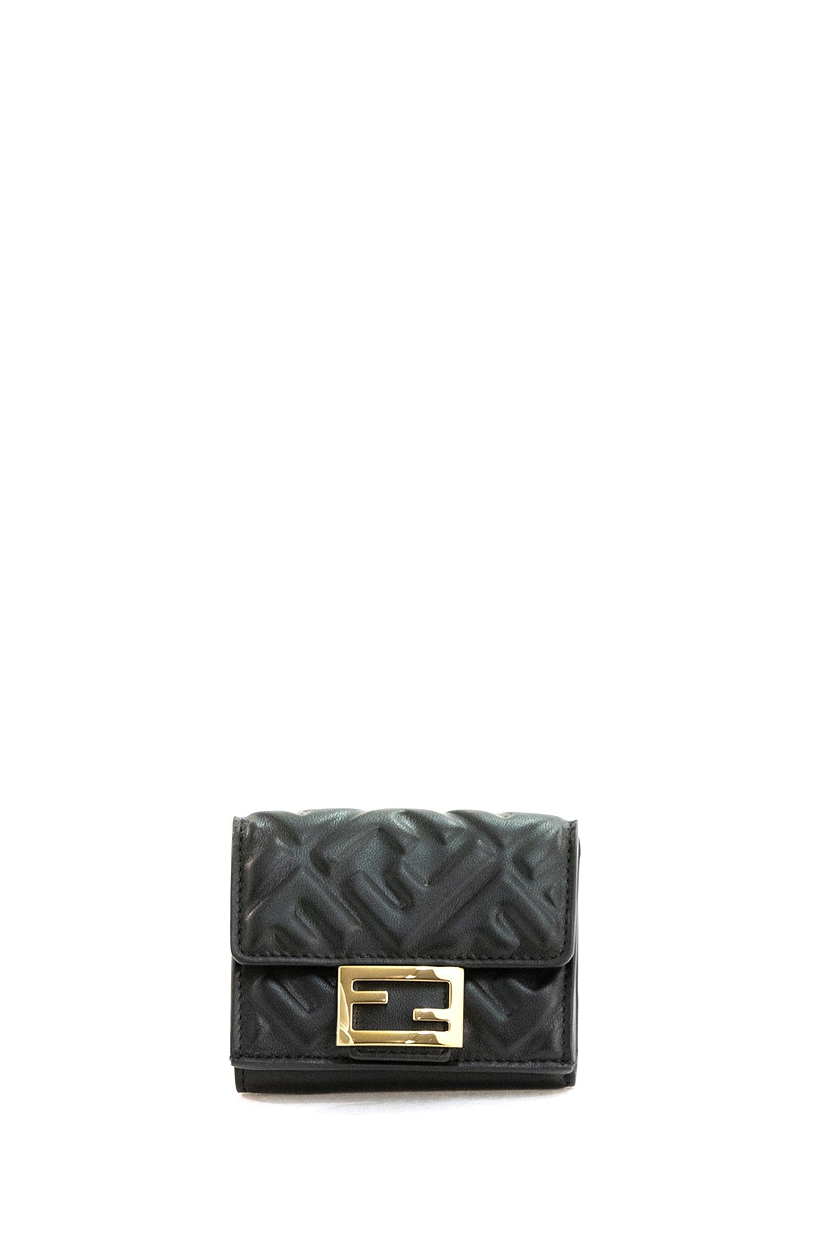 Portafoglio Fendi Tri-fold Baguette nero<BR/> 8M0395 AAJD F0KUR FENDI 