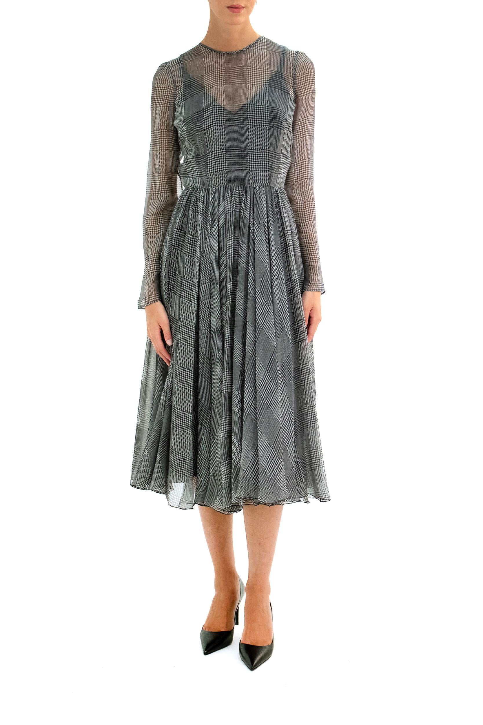 Abito con stampa Principe di Galles F6JGNT IS1WD HH5GW DOLCE & GABBANA 