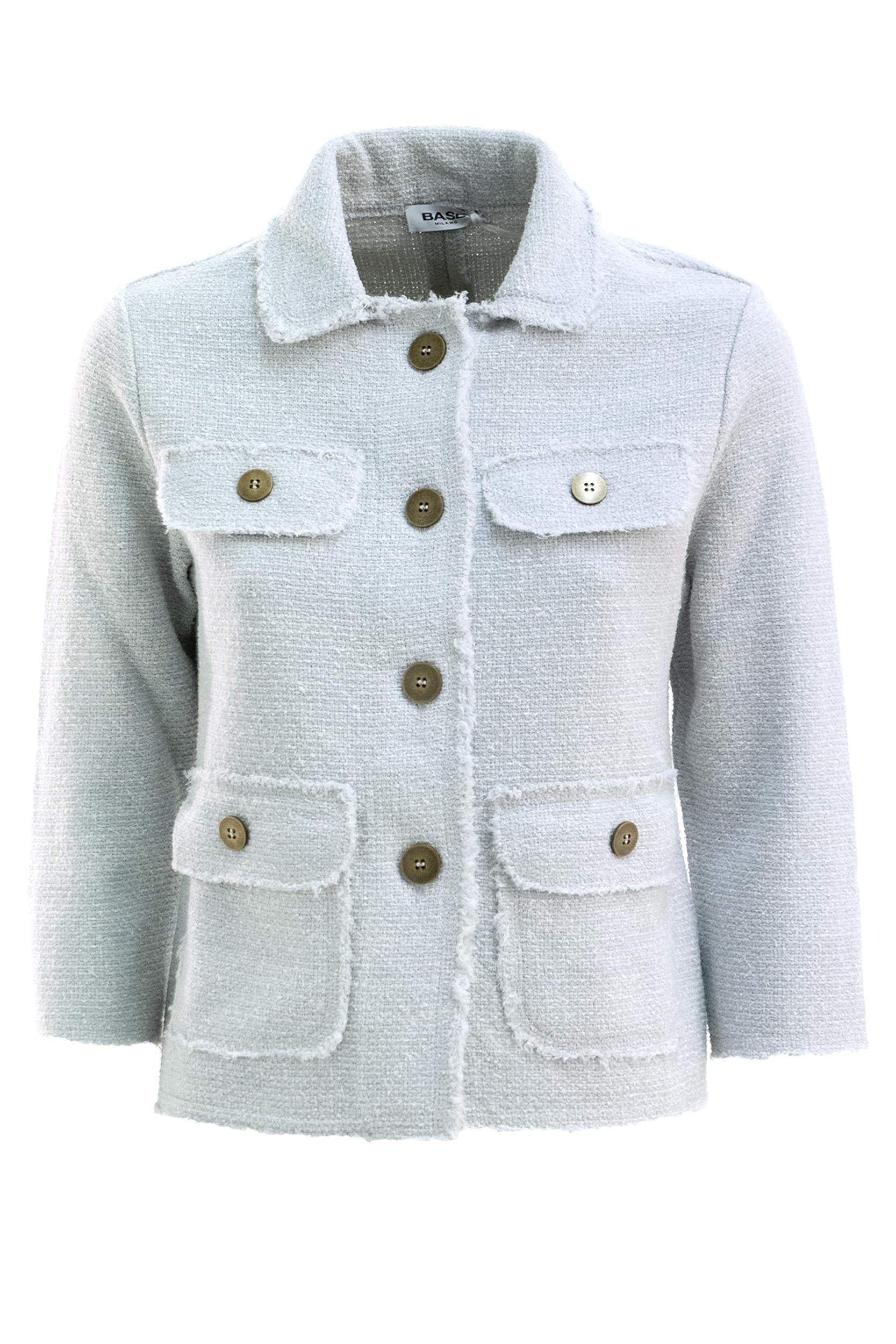 Giacca in Maglia di Misto Cotone<BR/> B7797 3102 322 BASE 