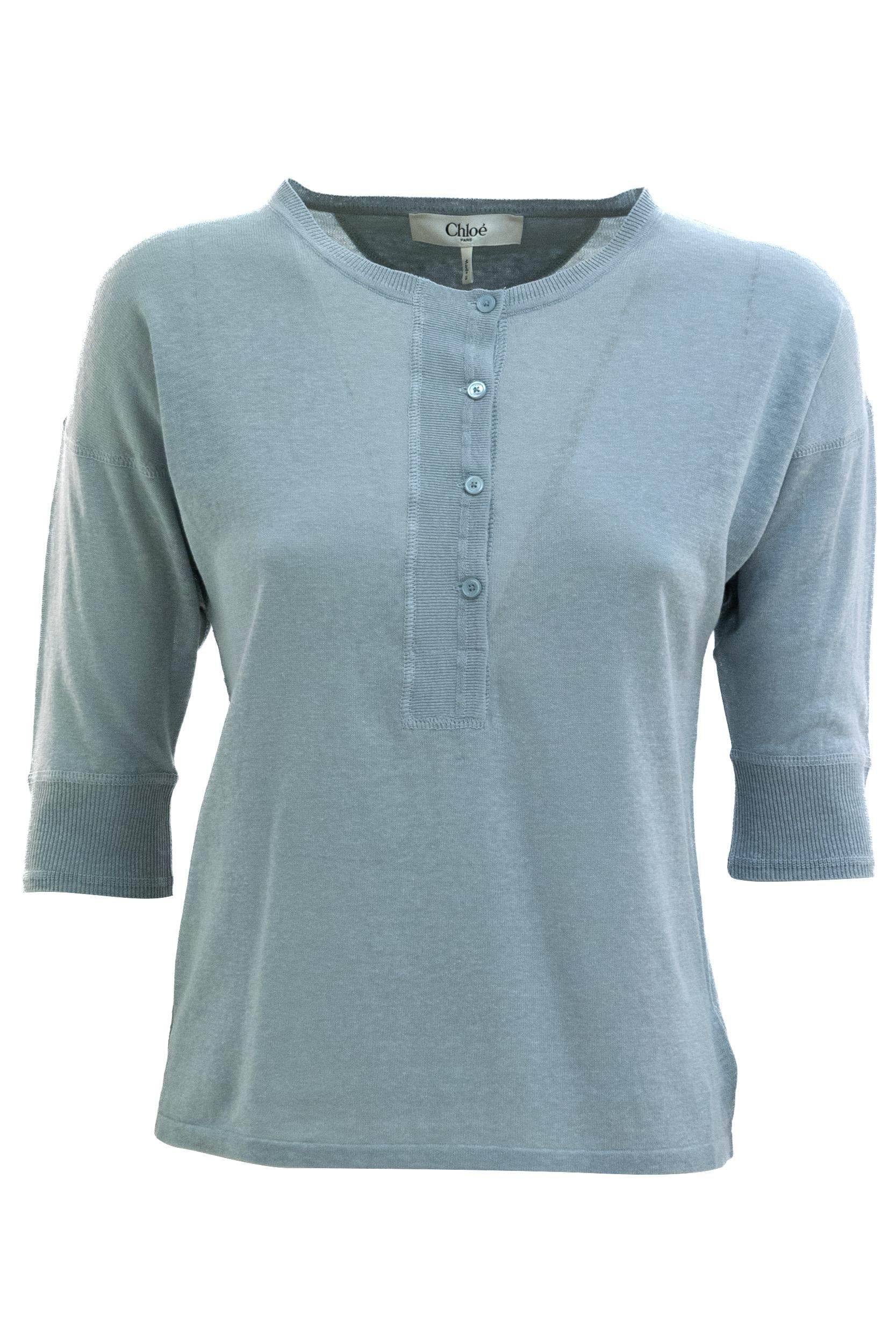 Camicia Henley<BR/> 25UMP06667 472 CHLOE' 