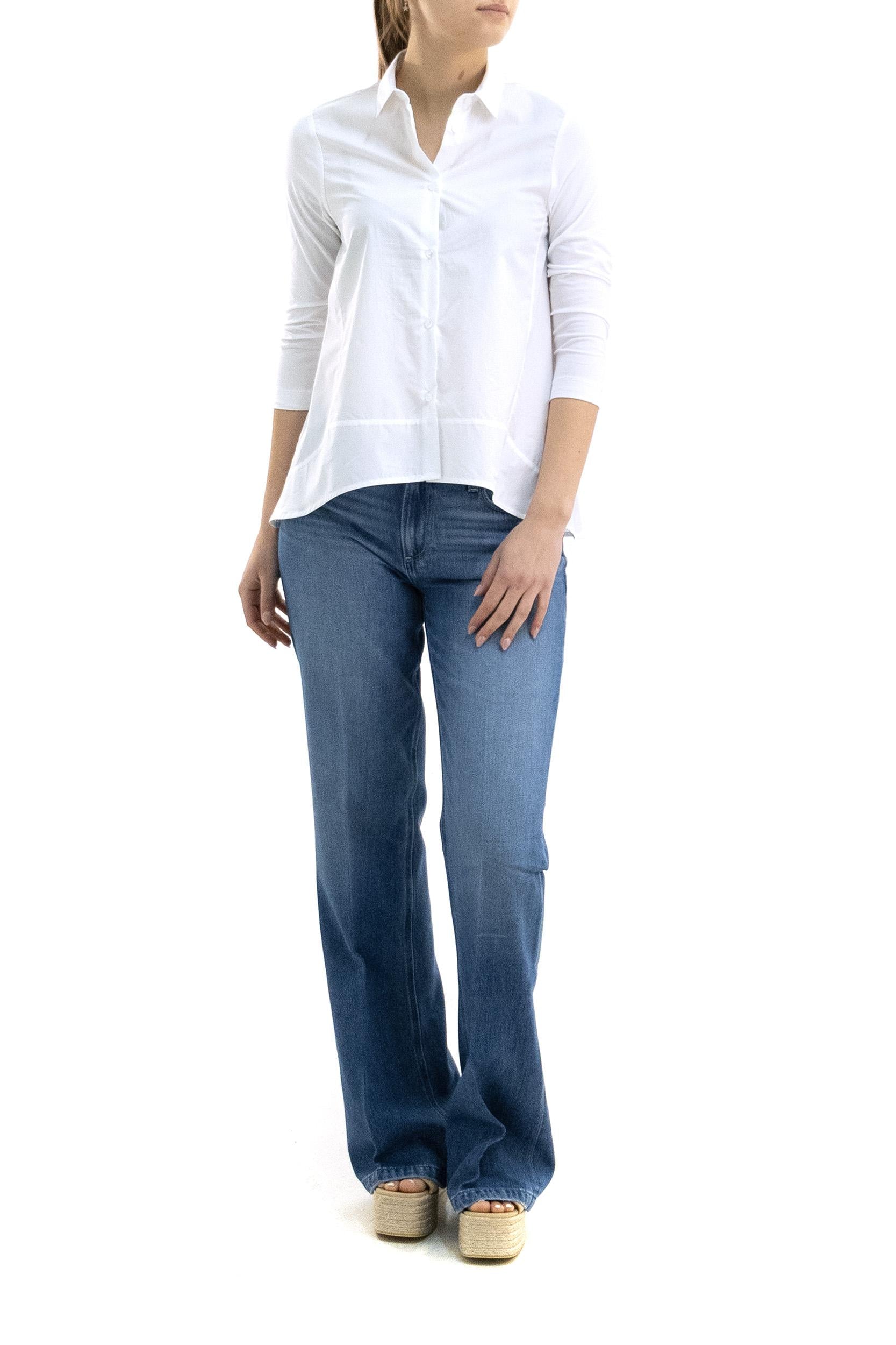 Camicia in cotone di colore bianco<BR/> WH 1203 0002 WHY CI 