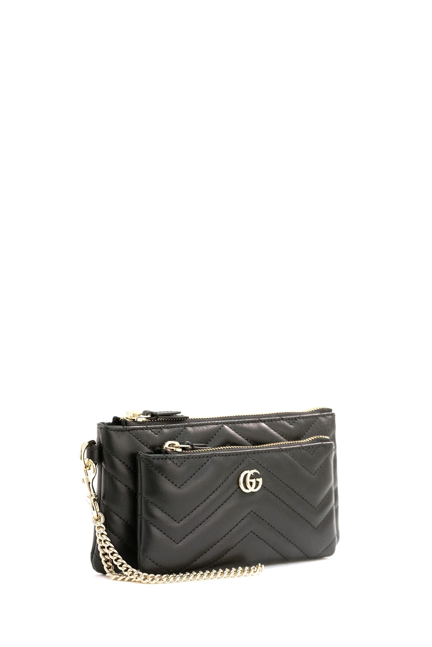 Pouch GG Marmont <BR/> 837744 AAET8 1000 GUCCI 