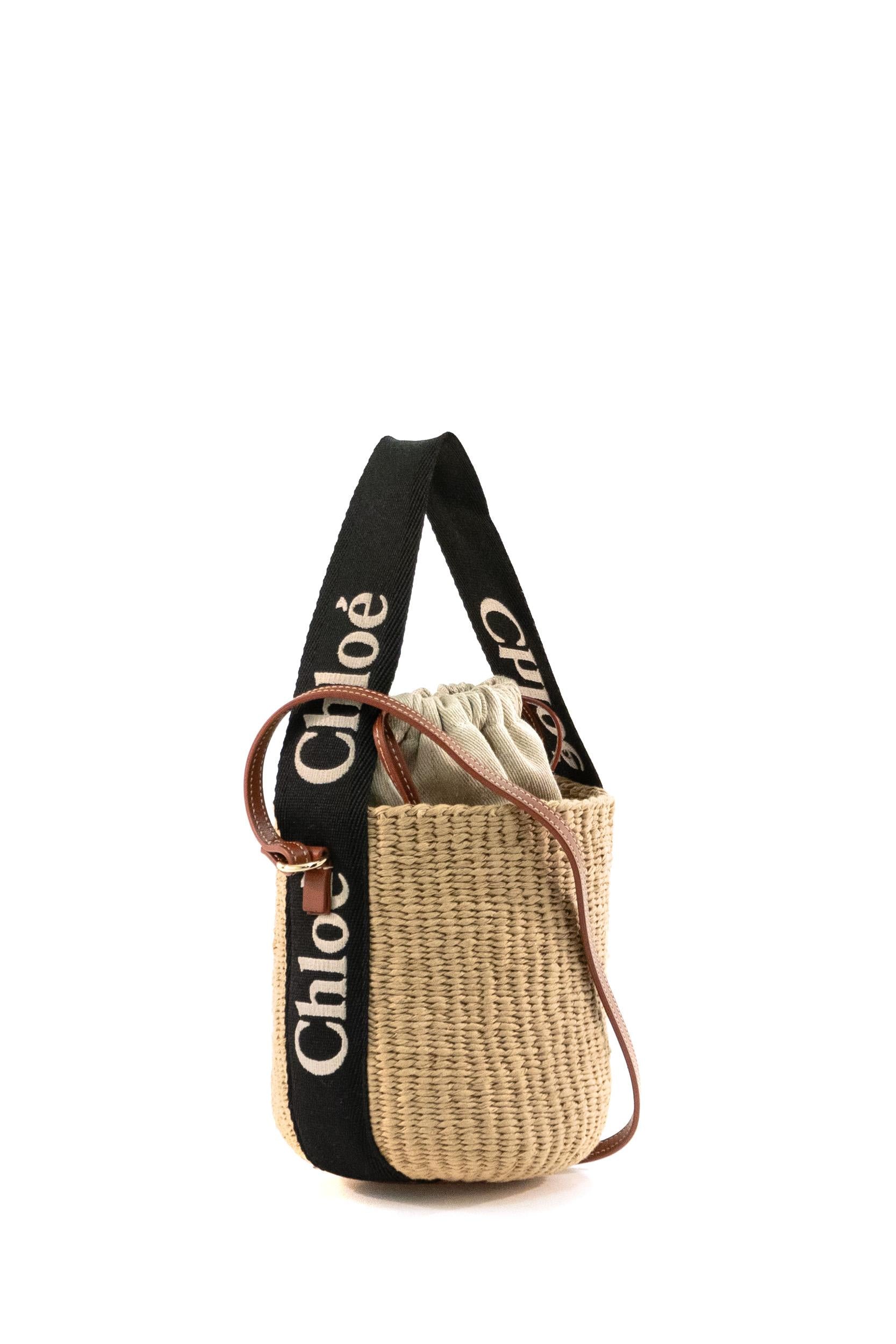 Borsa a secchiello Woody in carta equo-solidale <BR/> C23AS381L18 915 CHLOE' 