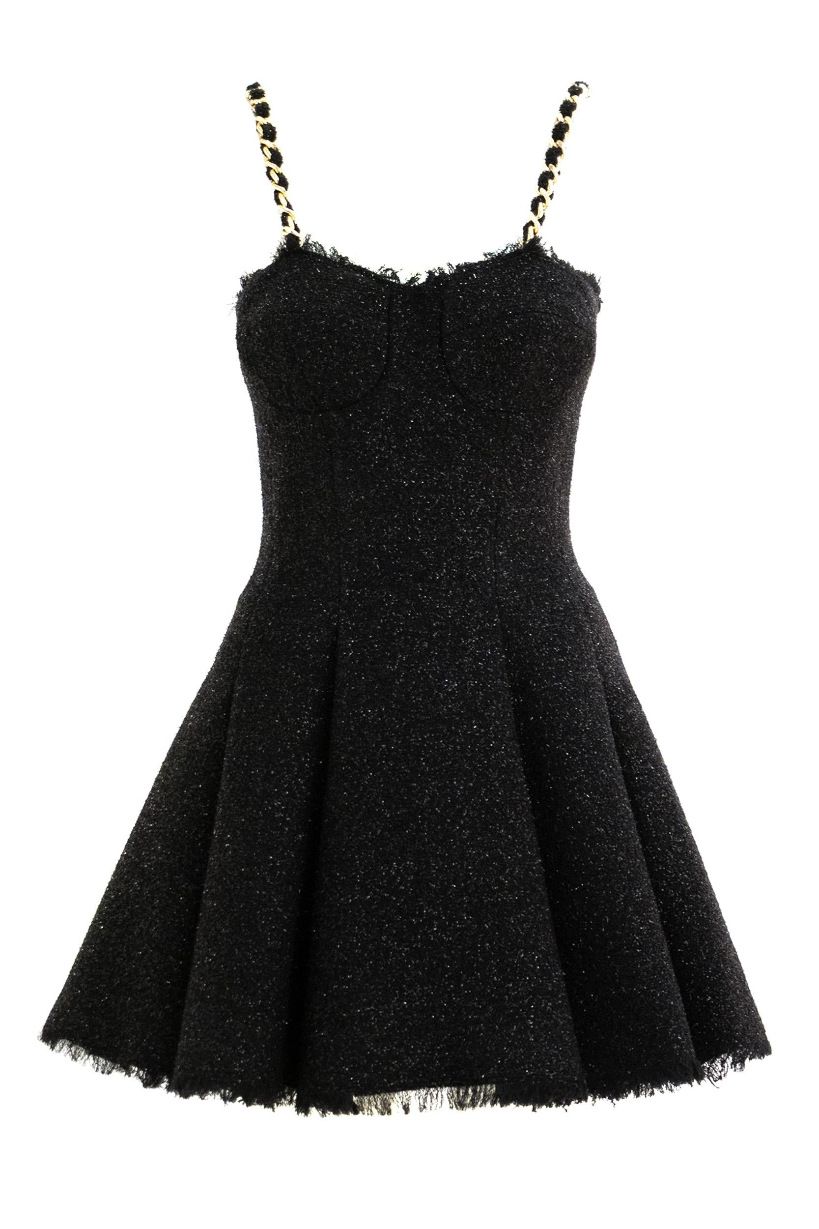 Abito in lurex di colore nero<BR/> HF1R2302WD65 0PA BALMAIN 