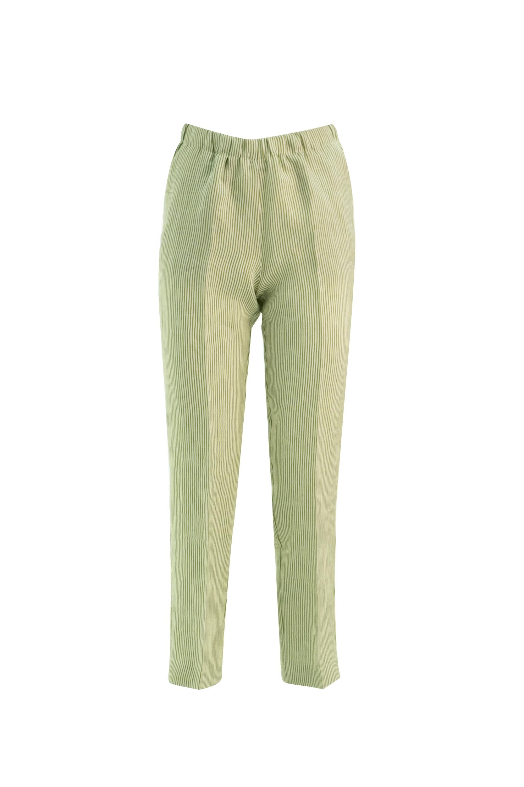 KILTIE KP2475T4505 419 Pantaloni a righe verdi<BR/> KP2475T4505 419 KILTIE 