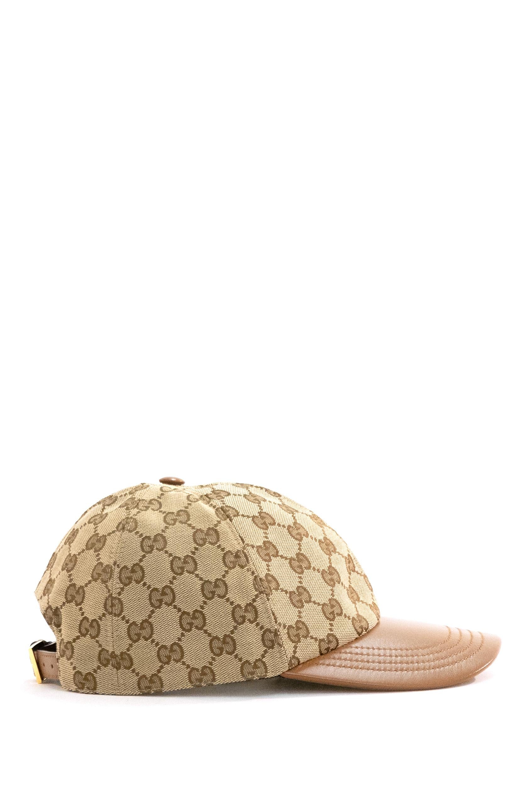 GUCCI Cappello Baseball tessuto e pelle<BR/> 847741 3HBFY 9765 GUCCI 