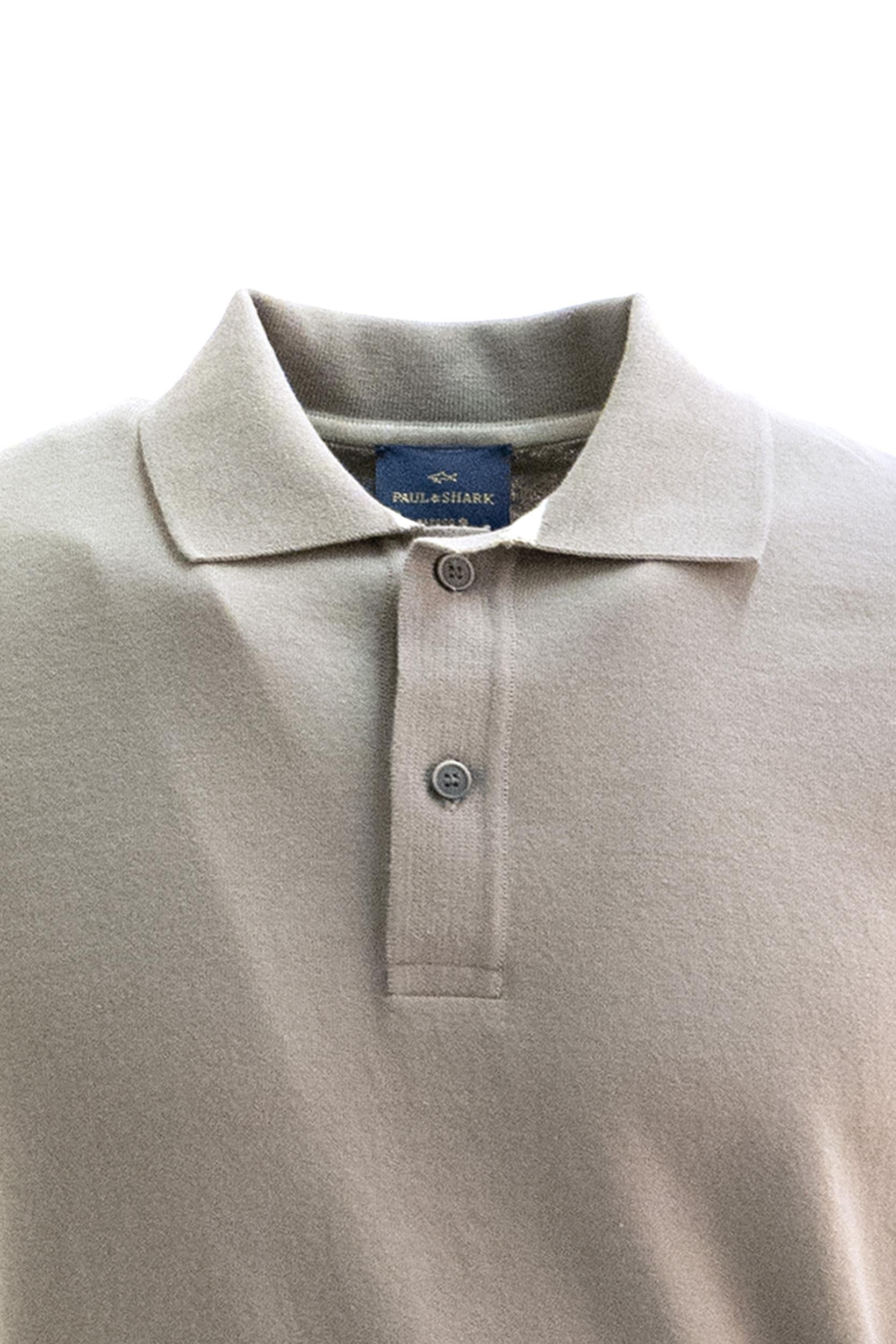 Polo in cotone di colore beige<BR/> 25411610 323 PAUL & SHARK 