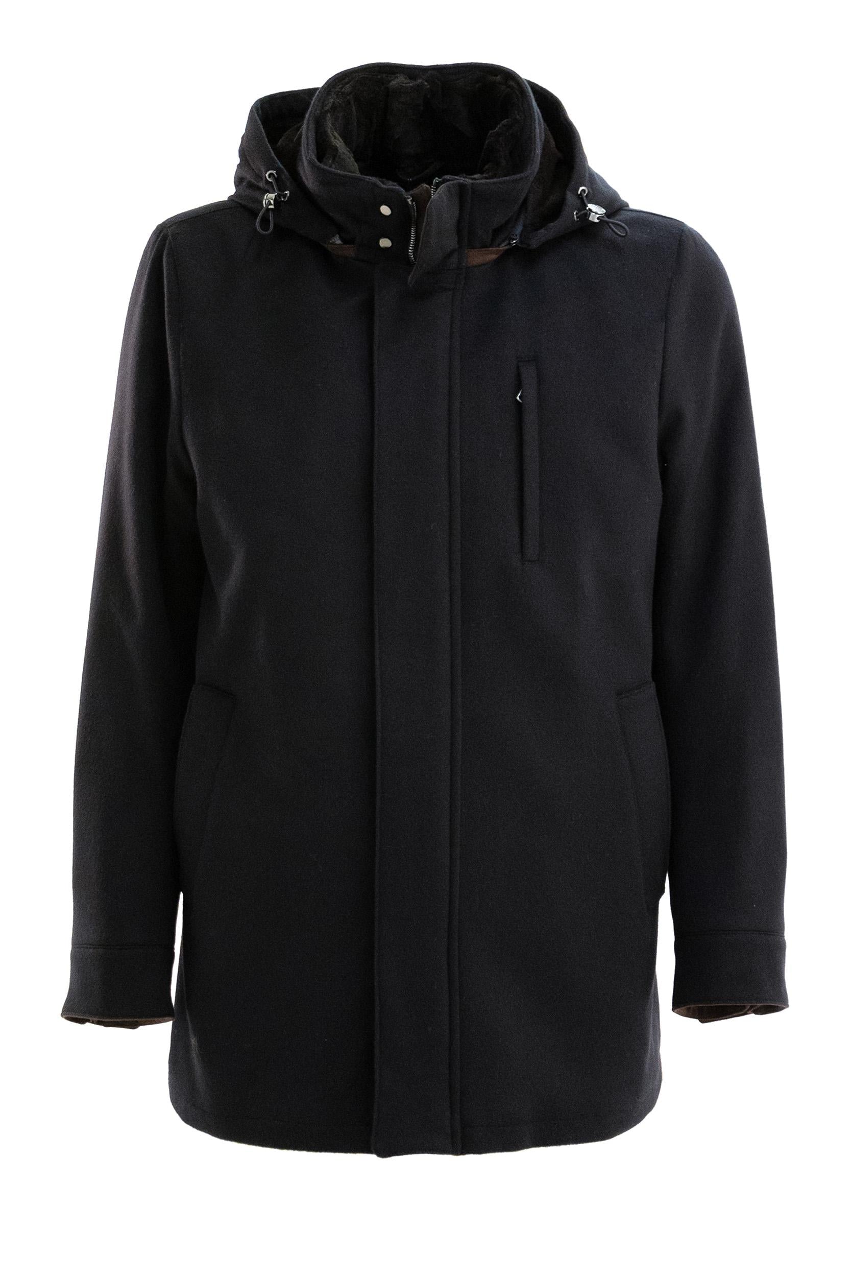 Giaccone in Lana Cashmere Blu<BR/> RAIN 51203 0089 BARBA 