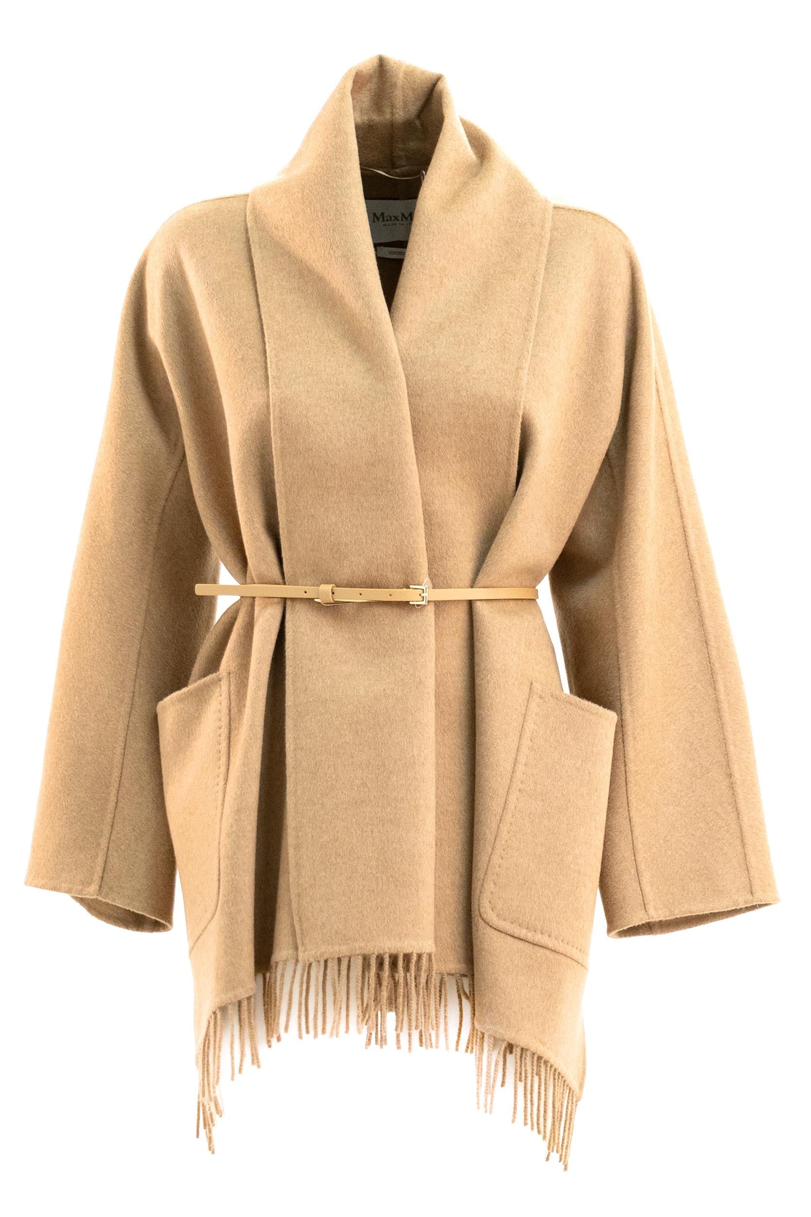 Cappotto cardigan Mabilita in cammello color naturale<BR/> MXMABILITA 001 MAX MARA 