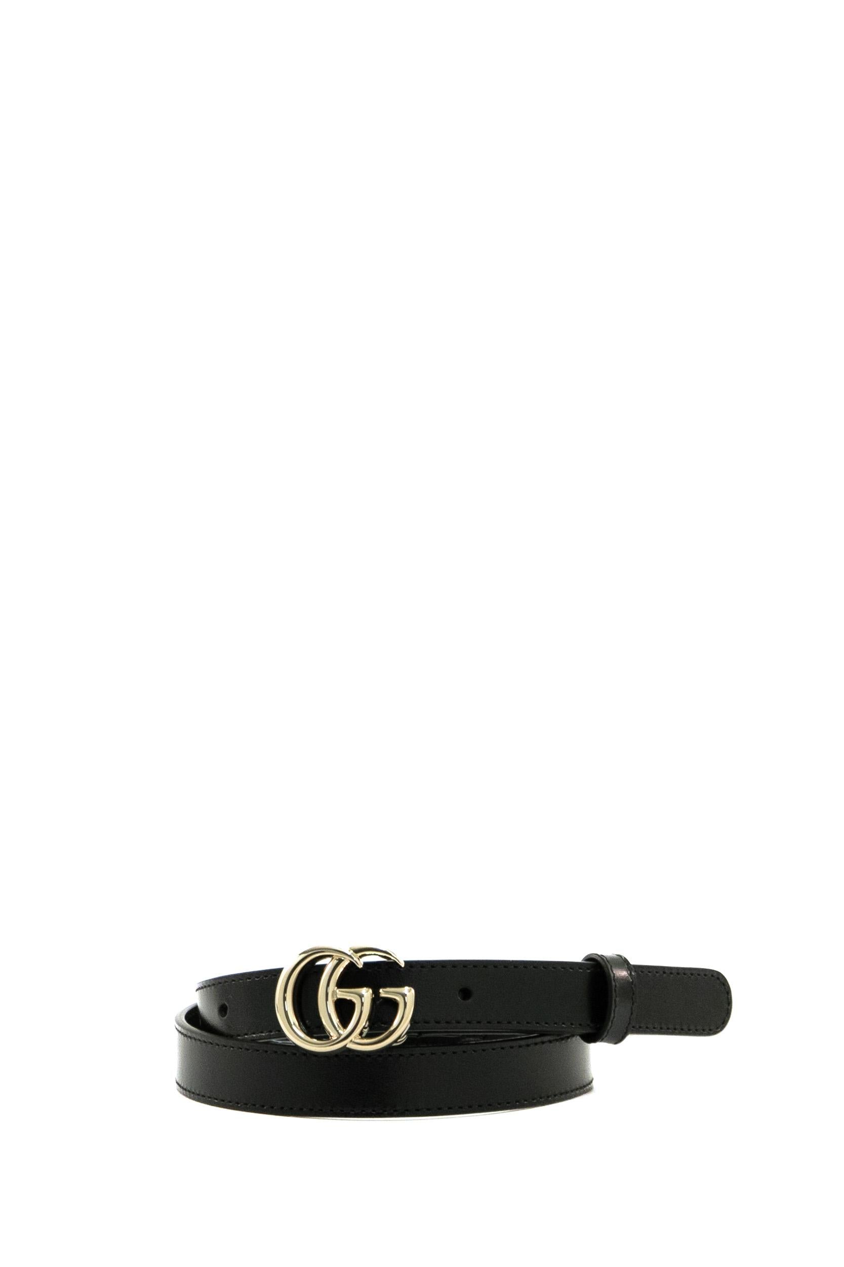 Cintura GG Marmont pelle liscia colore nero 409417 0AAA5 1000 GUCCI 
