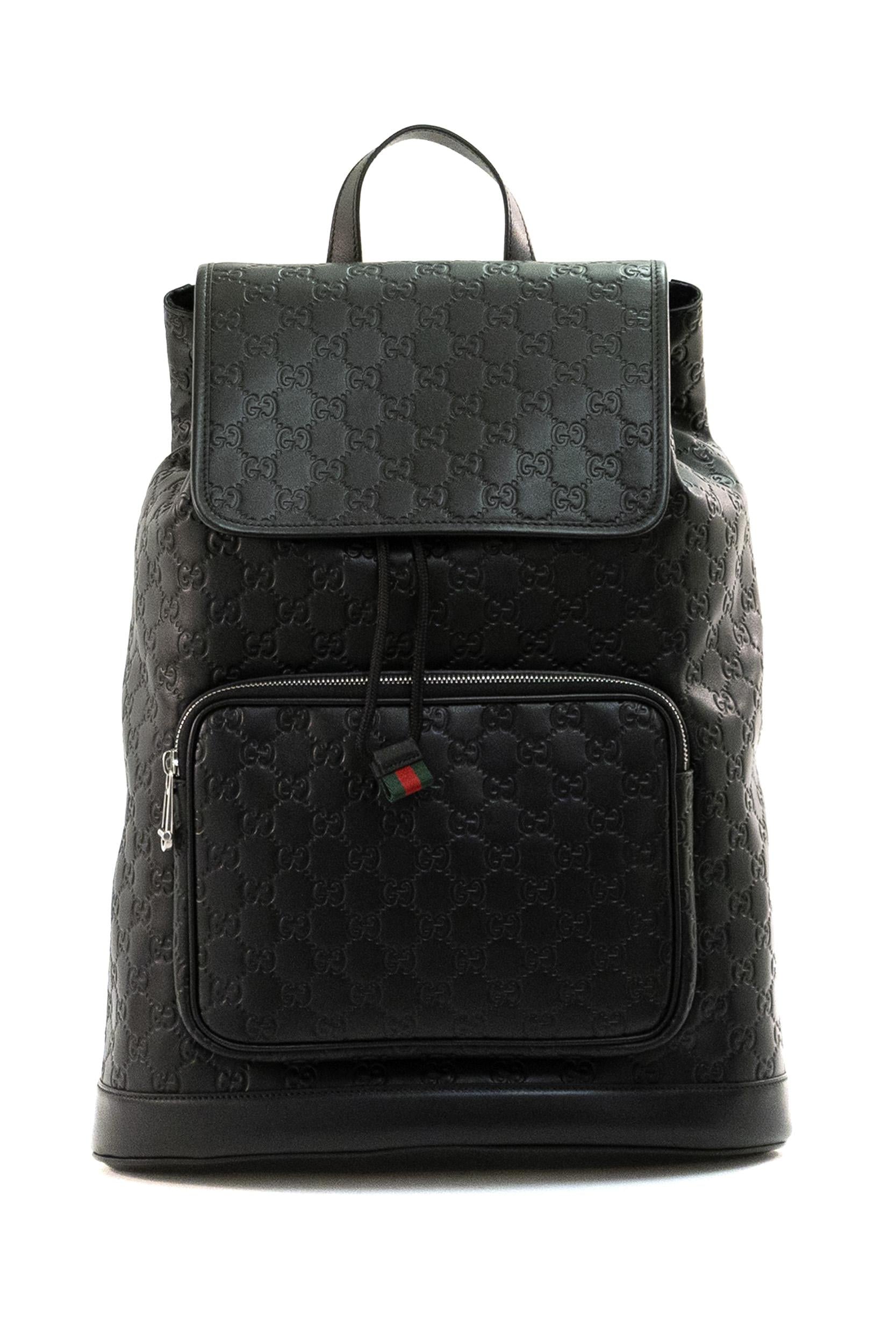 Zaino GG Emblem in Pelle<BR/> 854750 AAFWC 1048 GUCCI