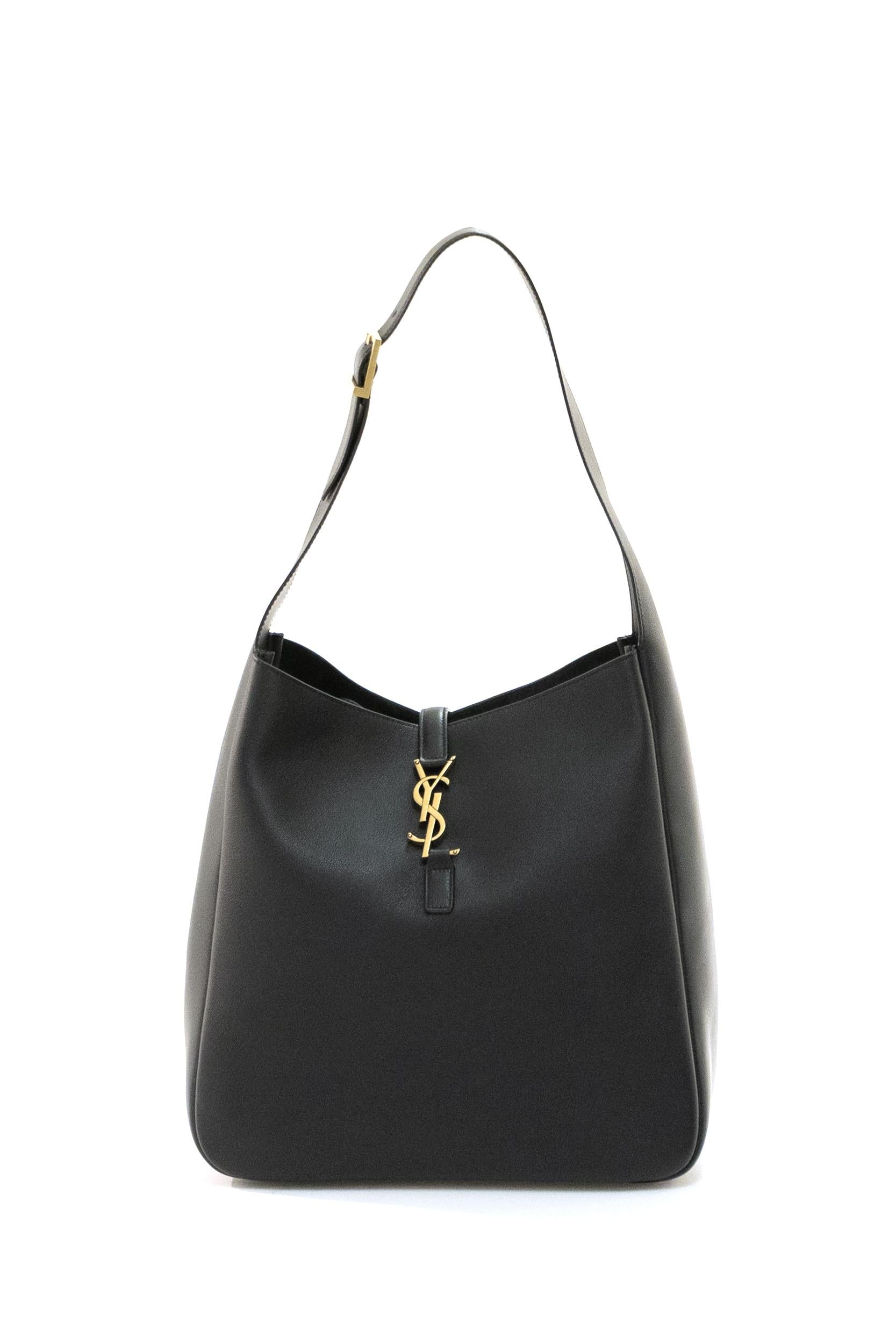 Borsa Le 5 à 7 Grande in Pelle Martellata<BR/> 850545 AAAUQ 1000 SAINT LAURENT 