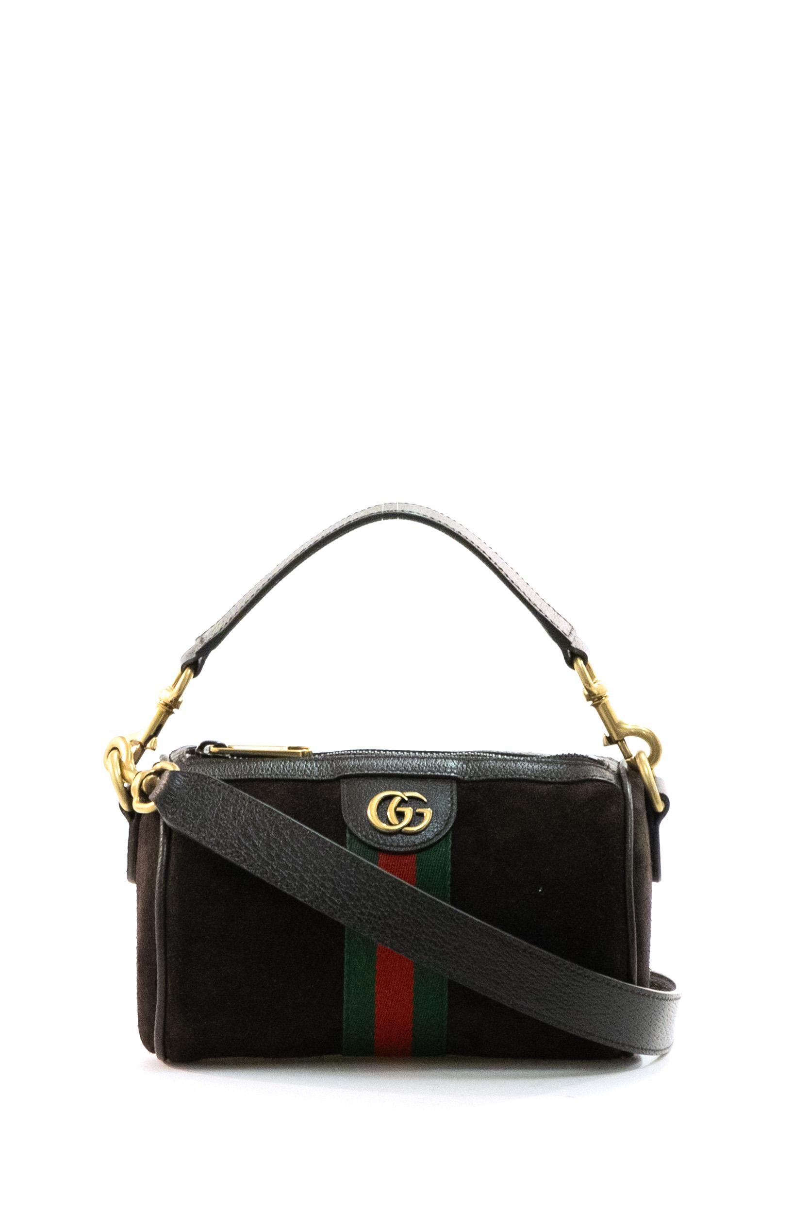Mini borsa Ophidia in suede color marrone<BR/> 846869 AAE1D 2041 GUCCI 