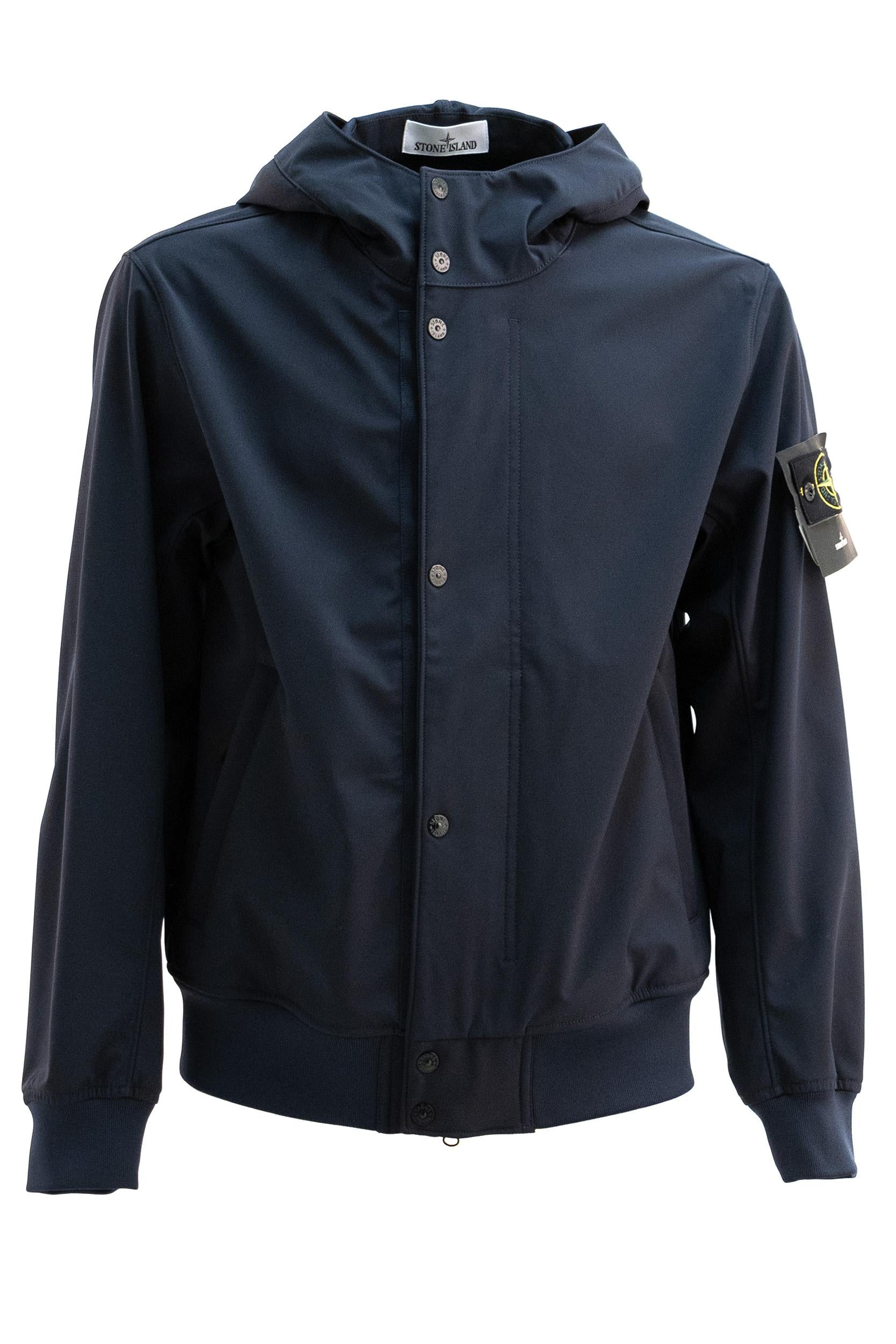 Giacca con Cappuccio in Tessuto Tecnico<BR/> L1S154100118 S0A22 V0020 STONE ISLAND 