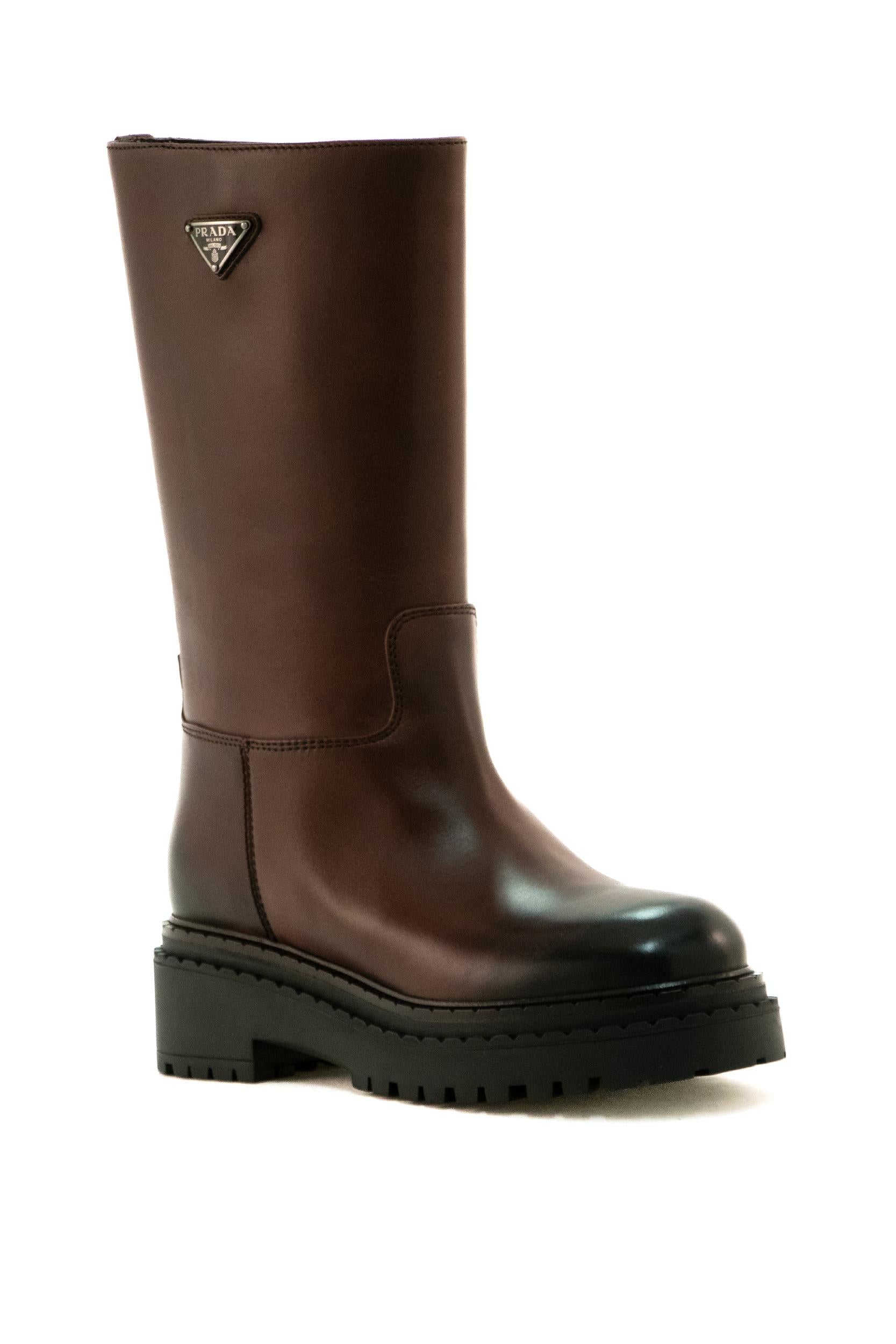 Stivali in pelle liscia<BR/> 1U635N F G055 UZE F0192 PRADA 