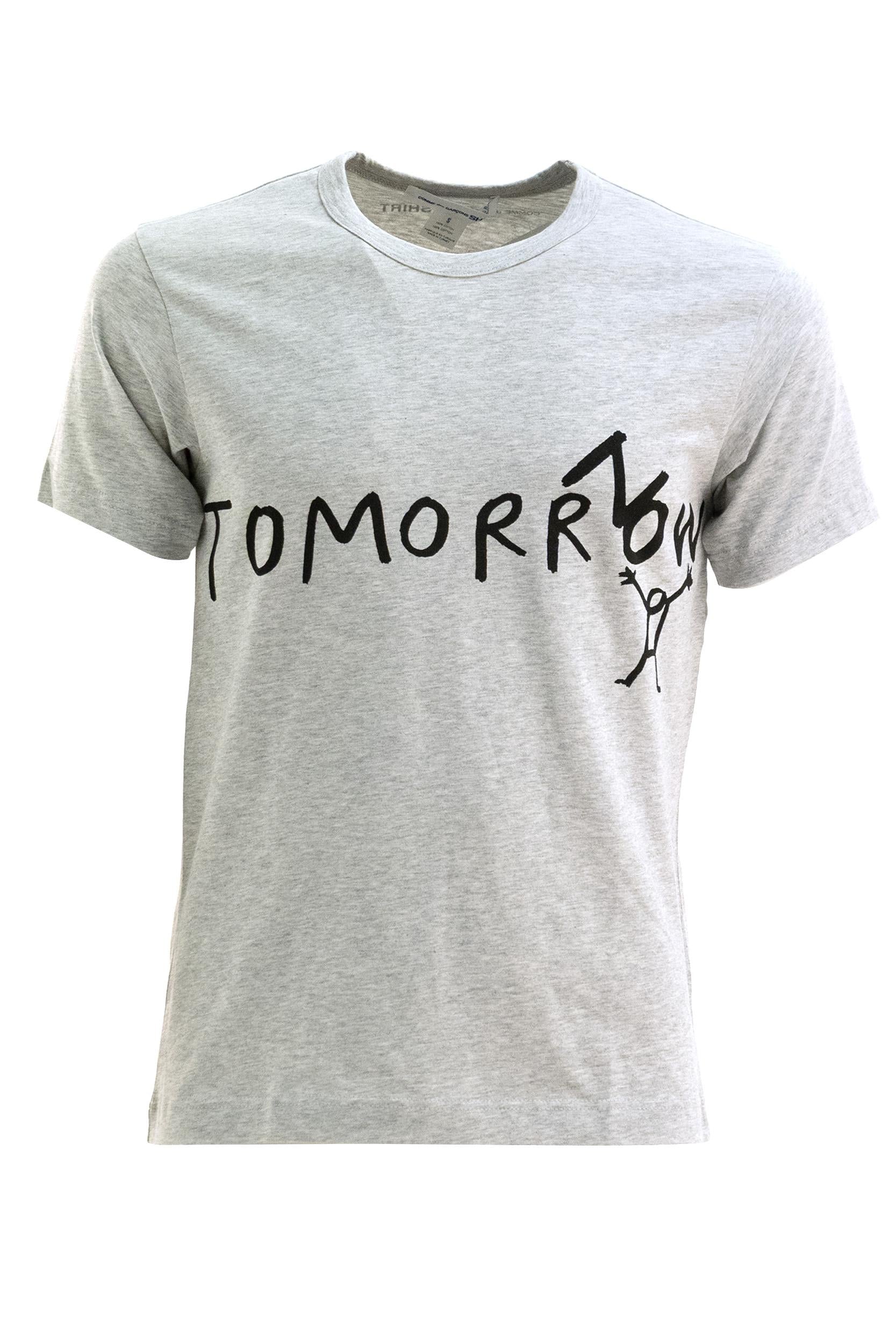 T-shirt in cotone di colore grigio<BR/> FQ-T007 1 CDG SHIRT 