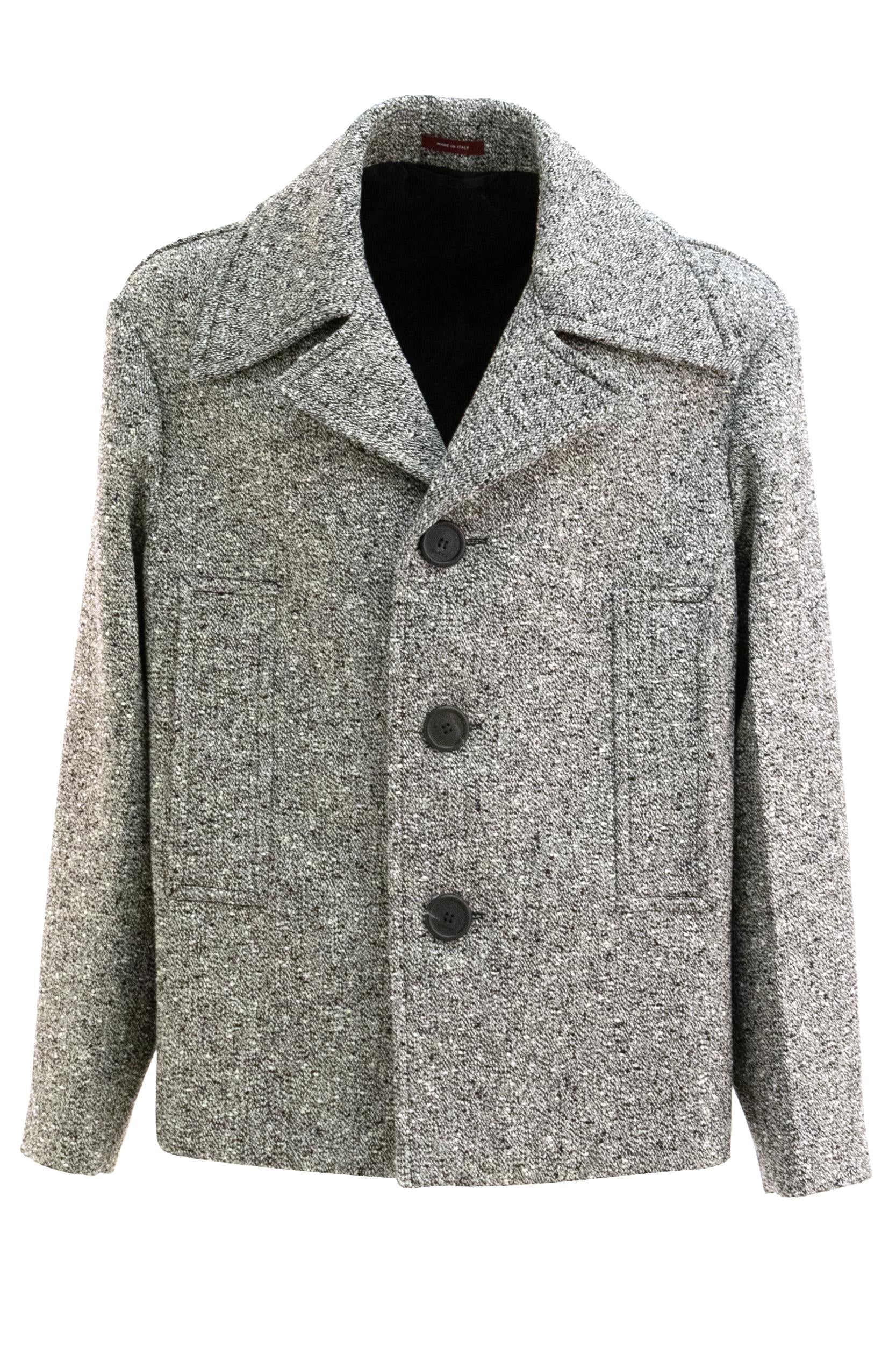Caban in lana e cotone color grigio<BR/> 850130 Z7AXO 9024 GUCCI 