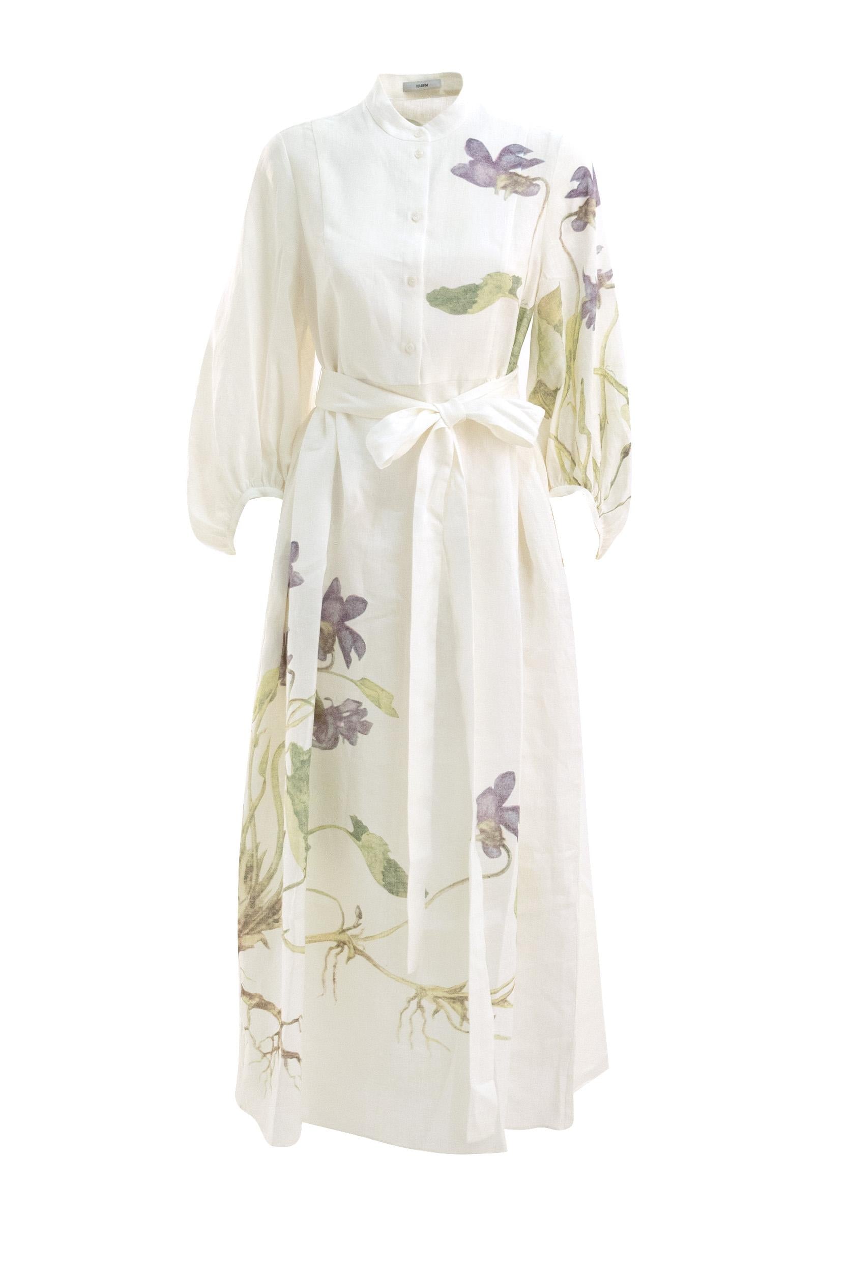 Abito<BR/> D911PBFLIP BOTANICAL VIOLET WHITE ERDEM 