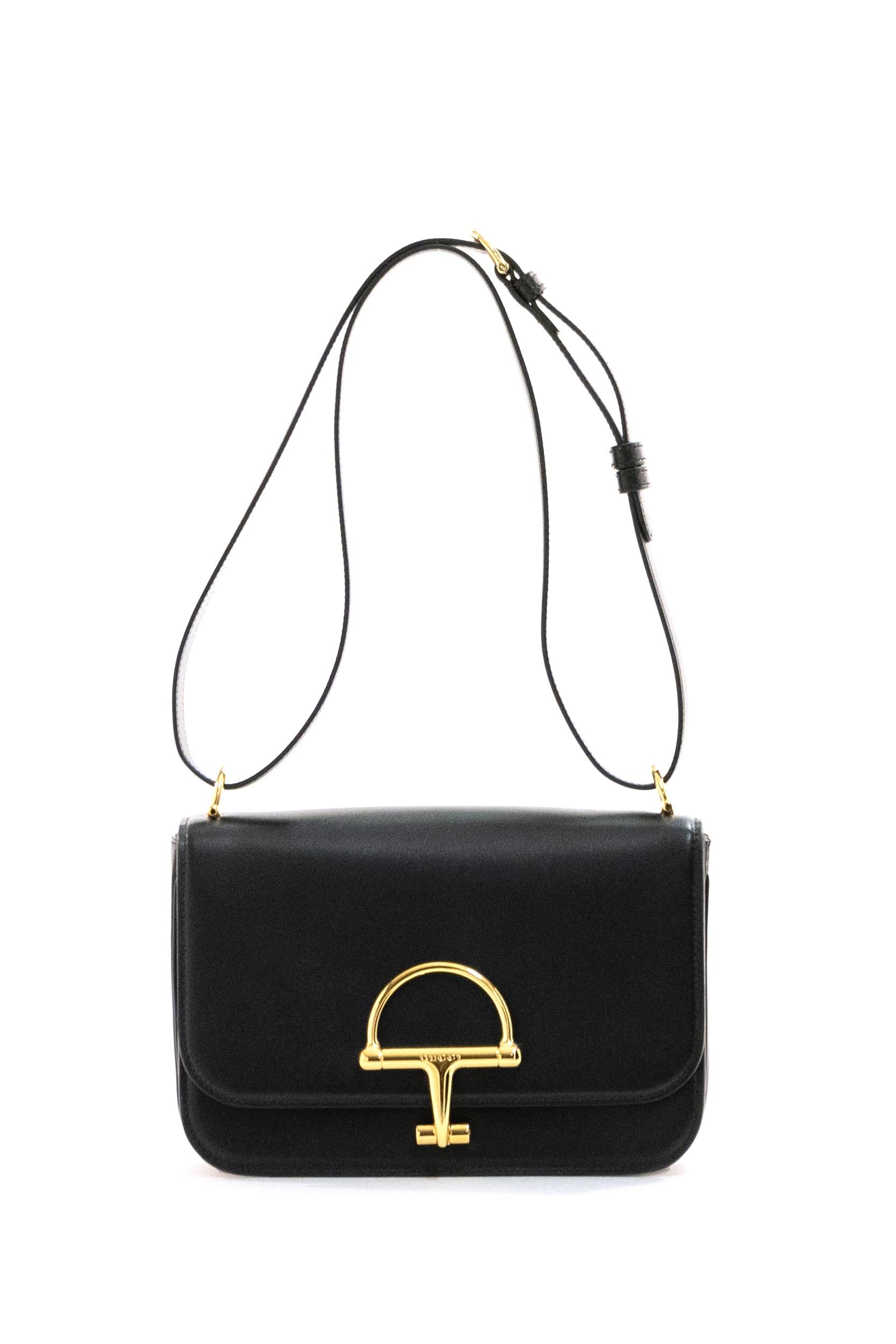 Borsa a spalla Gucci Siena in pelle di colore nero<BR/> 846705 AAFKB 1000 GUCCI 