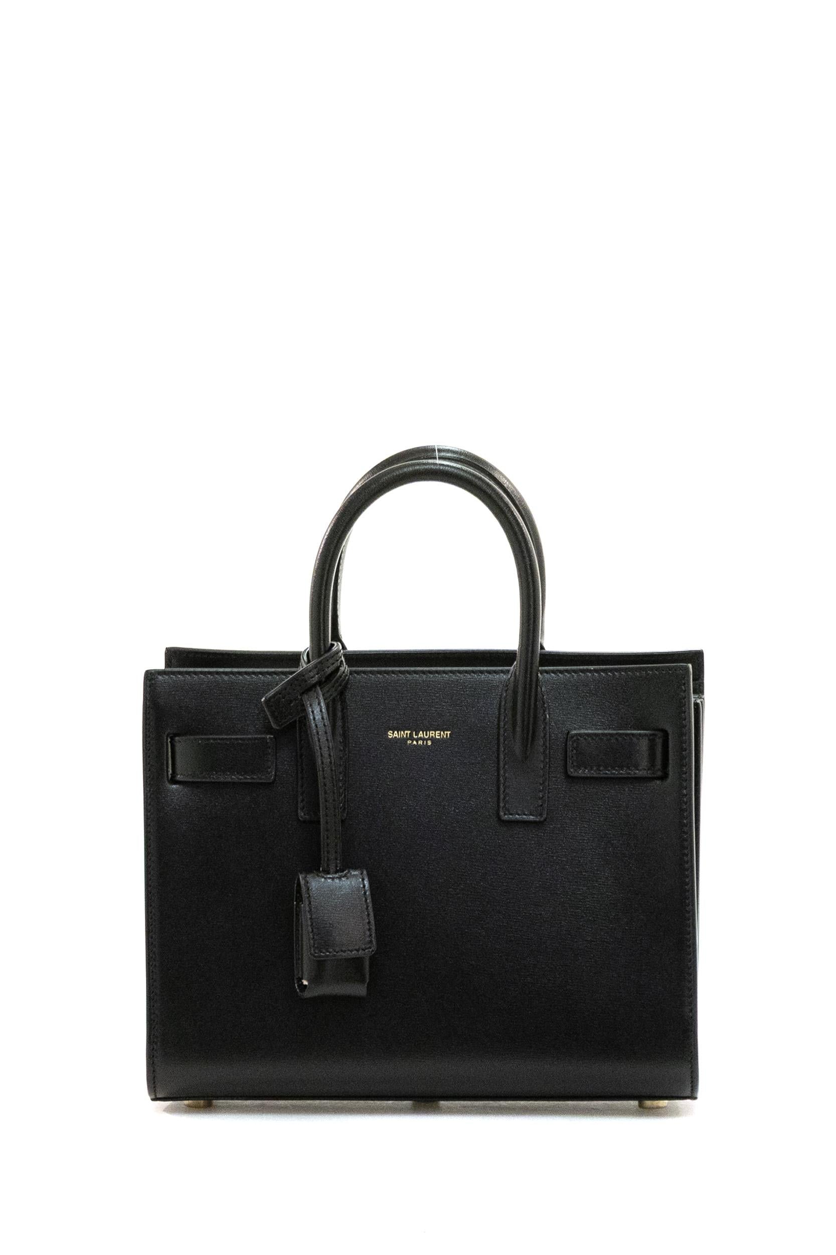 Borsa Sac de Jour Nano in Pelle nera<BR/> 392035 02G9W 1000 SAINT LAURENT 