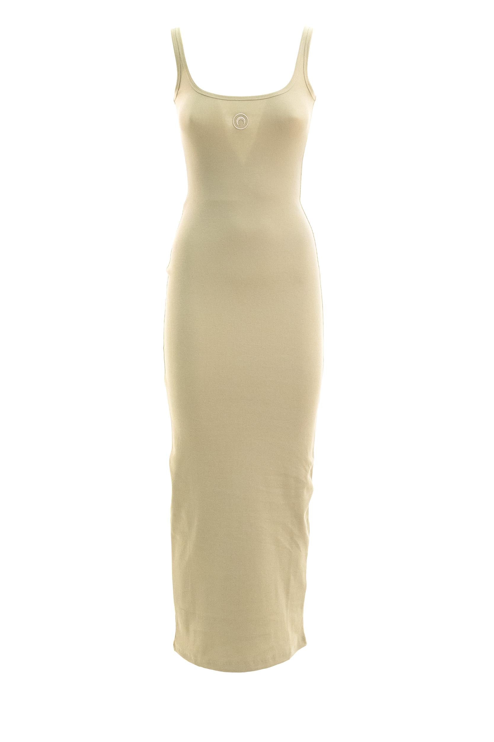 Abito Lungo in Jersey di Cotone<BR/> WDR483A CJER0011 BG40 MARINE SERRE 