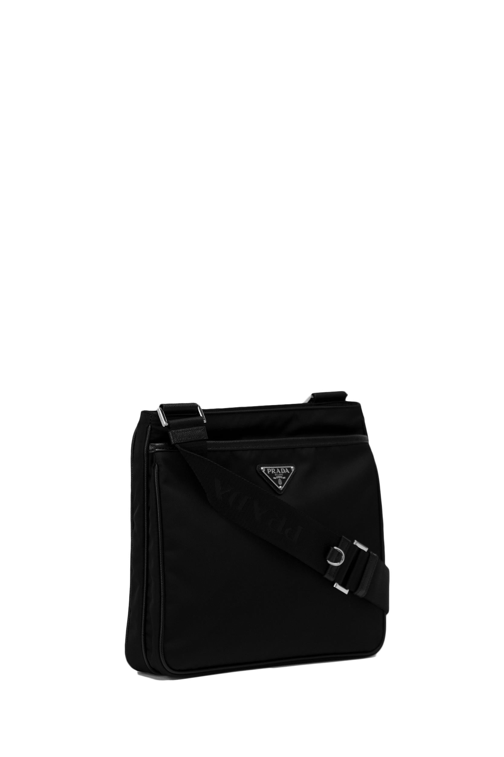Borsa a tracolla in Re-Nylon di colore nero<BR/> 2VH118 V XOO 2DMH F0002 PRADA 