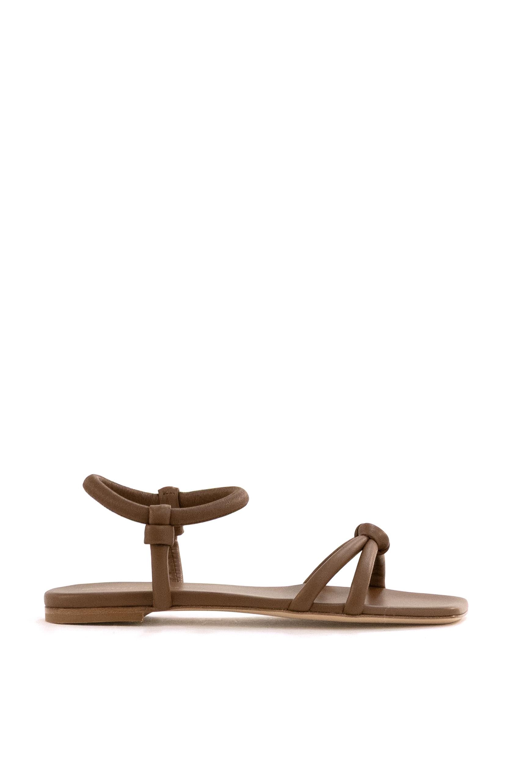 Sandali Juno in pelle di colore marrone<BR/> G32324.05CUO.NAPCUOI CUOIO GIANVITO ROSSI 