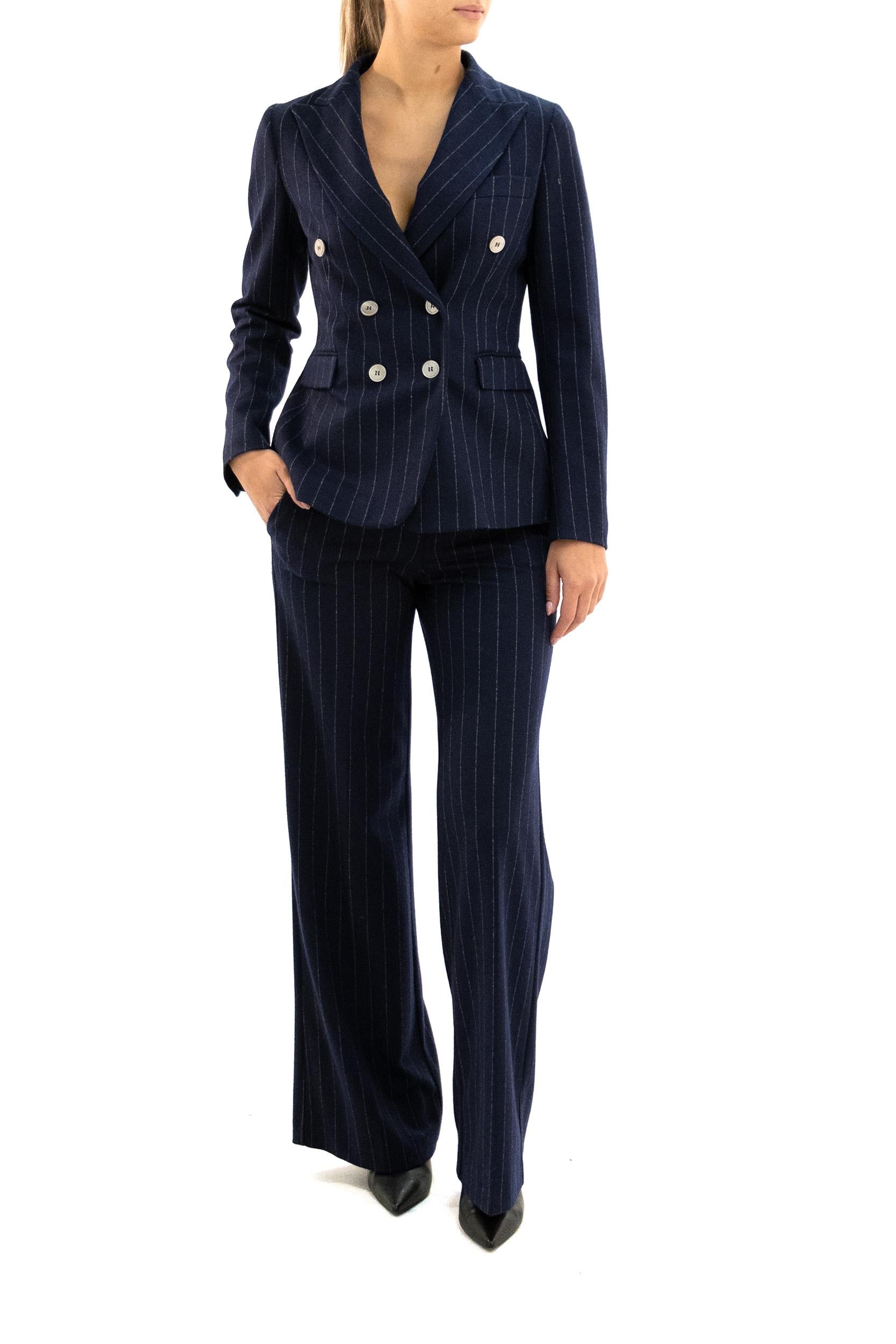 Pantaloni Gessati blu <BR/> KP334ET5008 767 KILTIE 