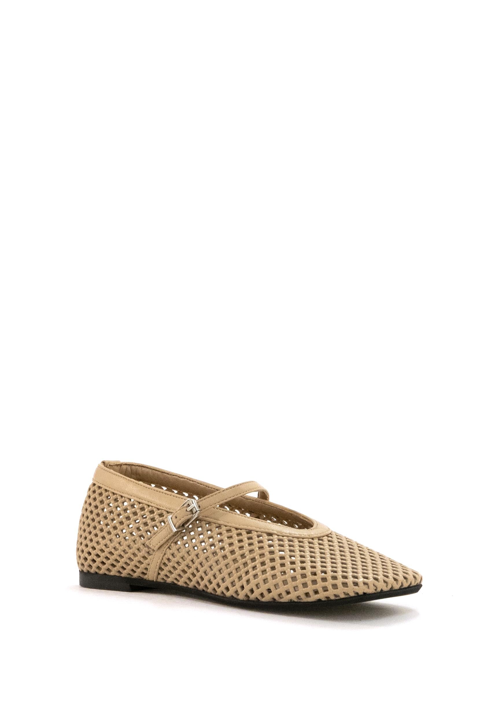 Ballerine Stacy in Pelle Traforata<BR/> PBAL63 MONTECARLO SABBIA POEVE 