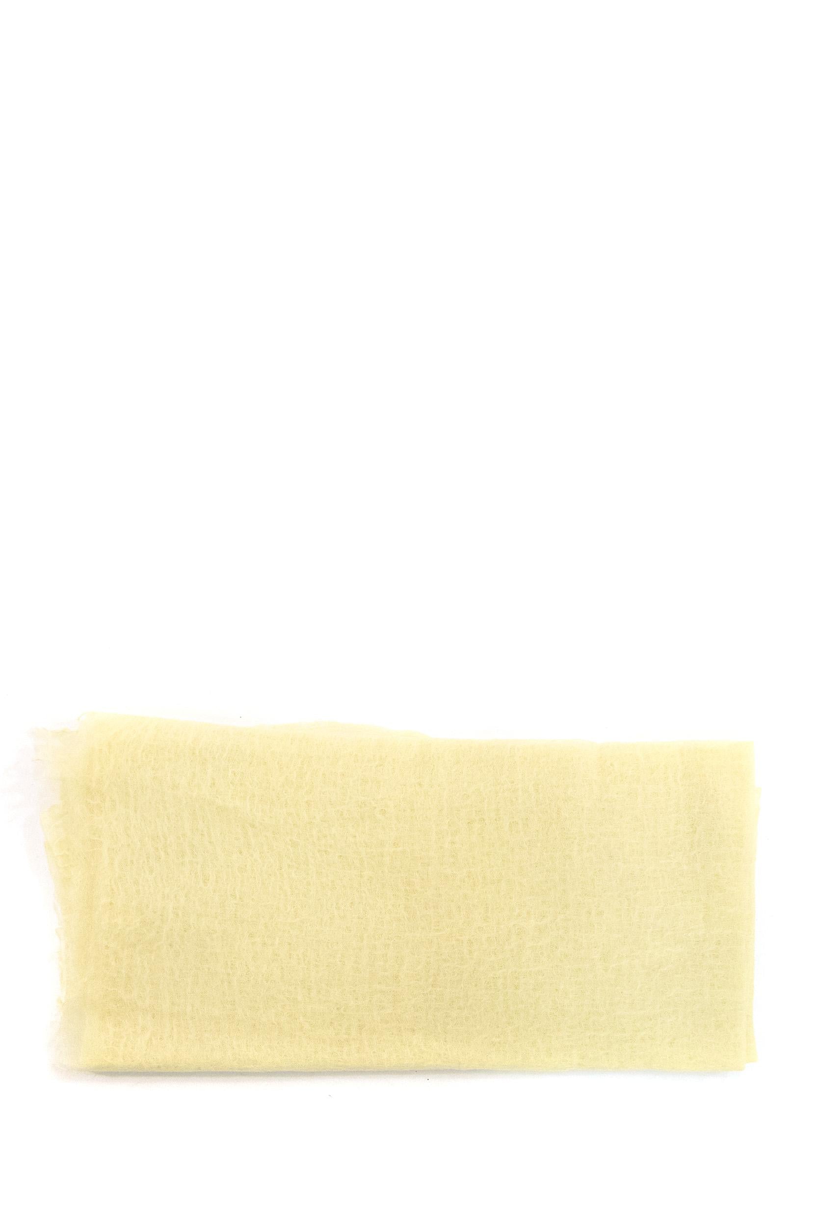 Sciarpa in Cashmere color giallo chiaro<BR/> 612605 610 MOULETA 