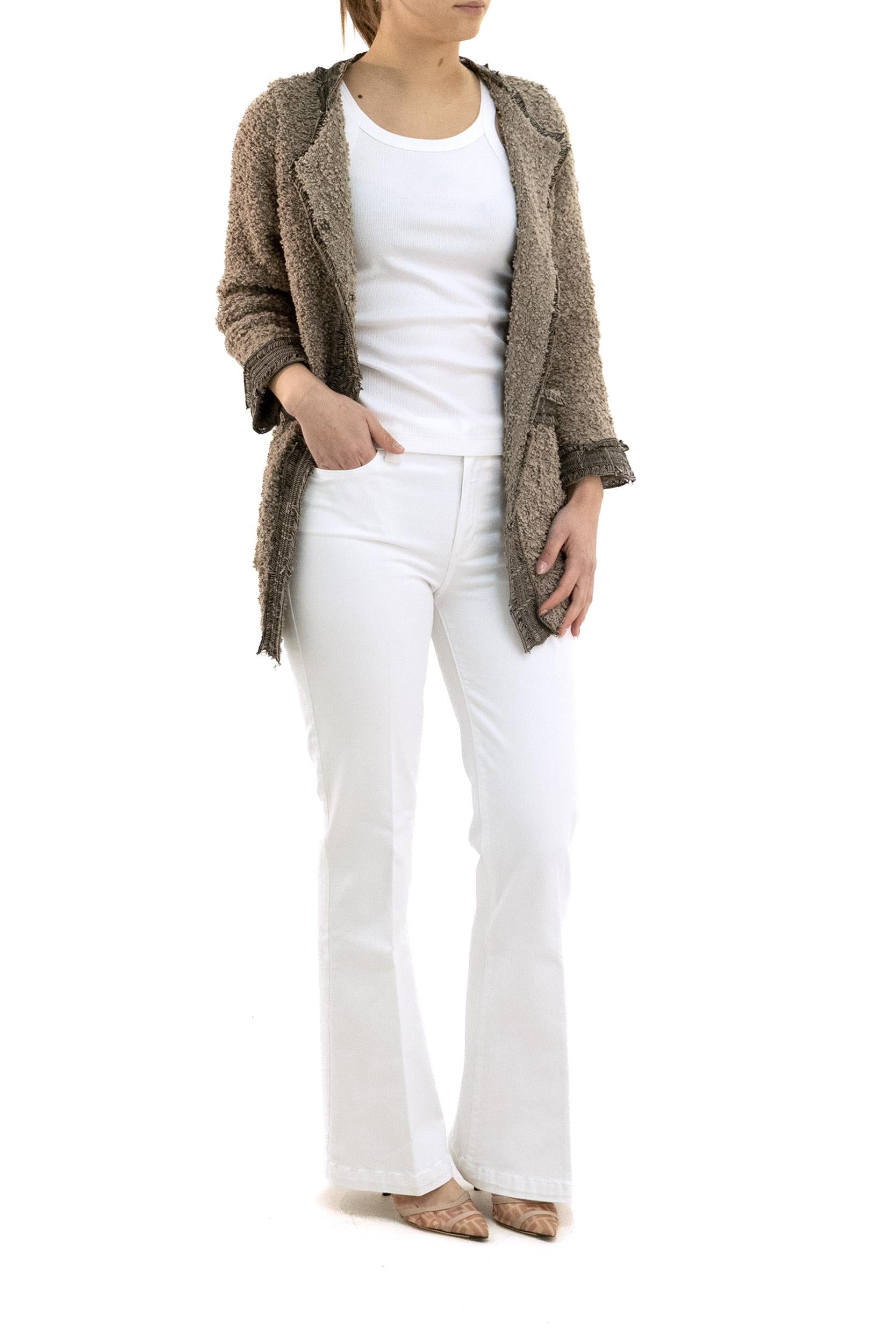 Giacca Lunga in Cotone<BR/> 7897/00 MARRONE CHARLOTT 