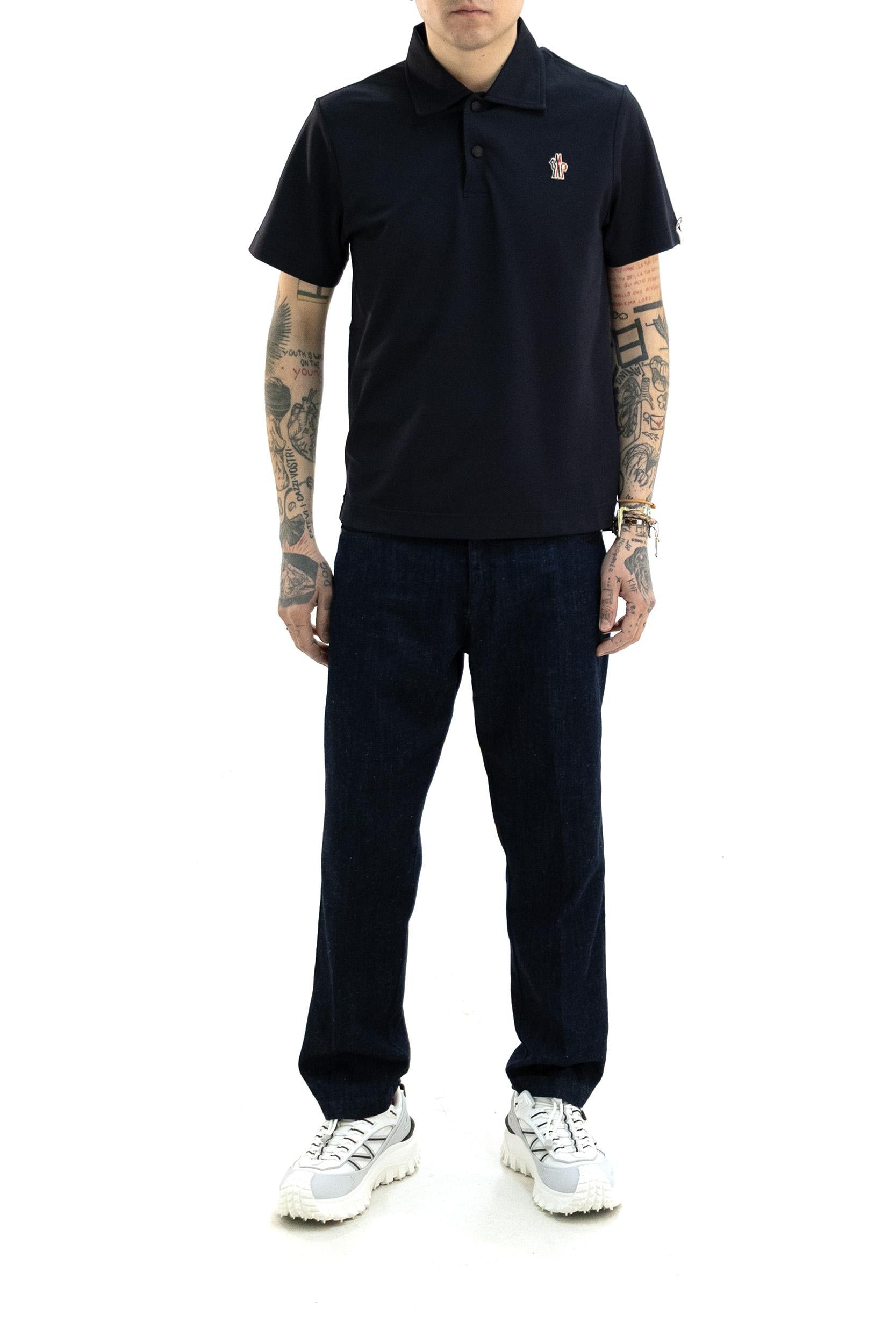 Polo in Nylon Piquet 8A000-04 89AVZ 742 MONCLER GRENOBLE 