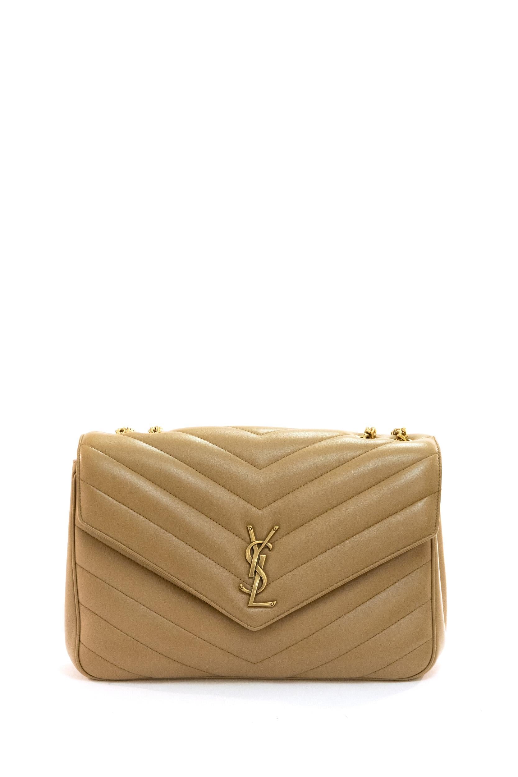 Borsa Loulou Grande nappa color beige<BR/> 803541 AAEAX 2357 SAINT LAURENT 