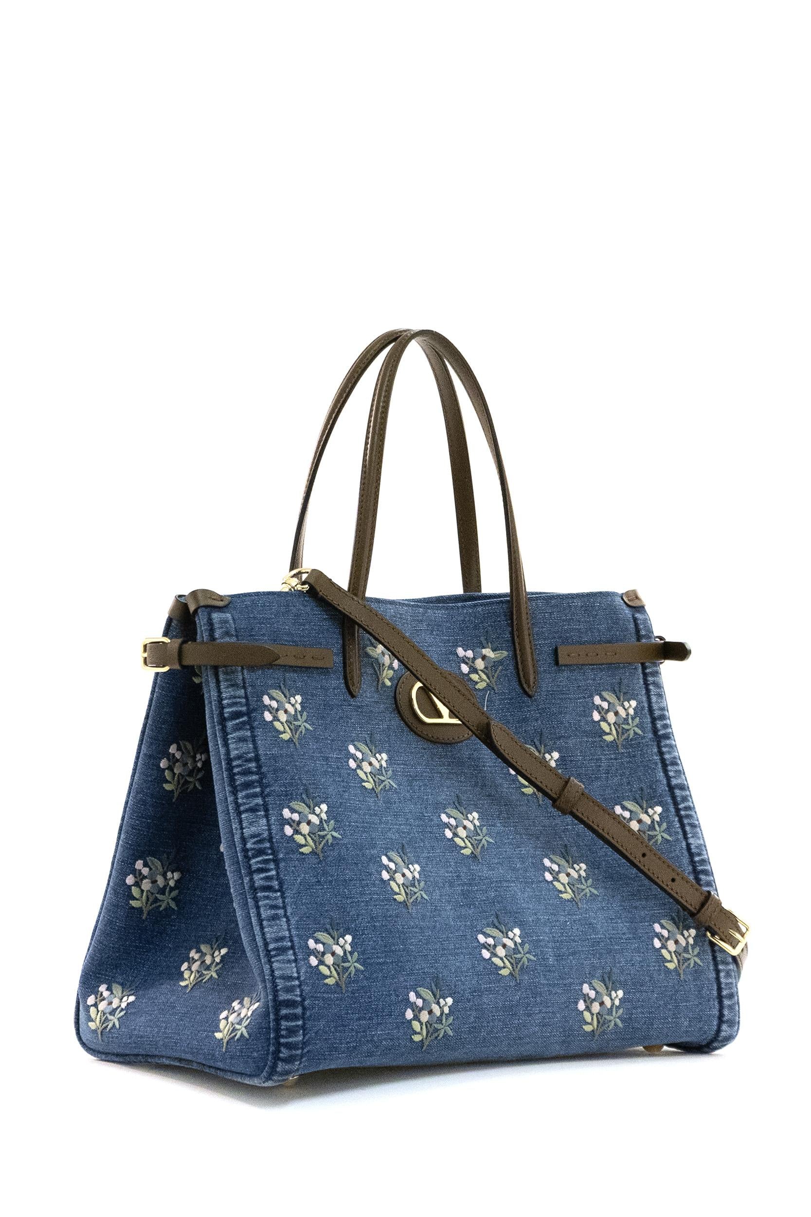 Borsa Antibes in denim di colore azzurro <BR/> 8W0B0R19AXE AXM VALENTINO GARAVANI 