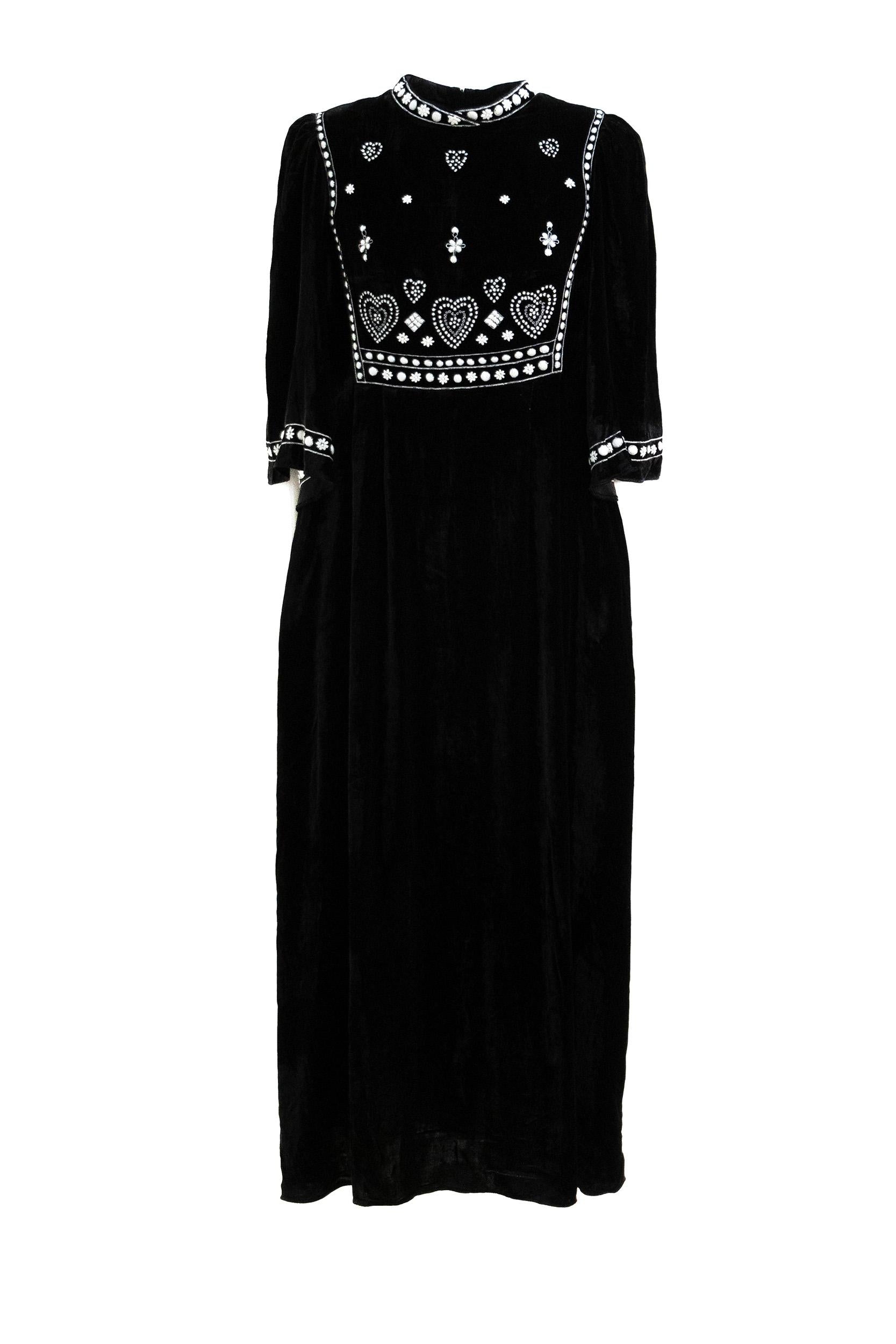 Abito <BR/> LYDIA DRESS VELVET BLACK MUZUNGU SISTERS 